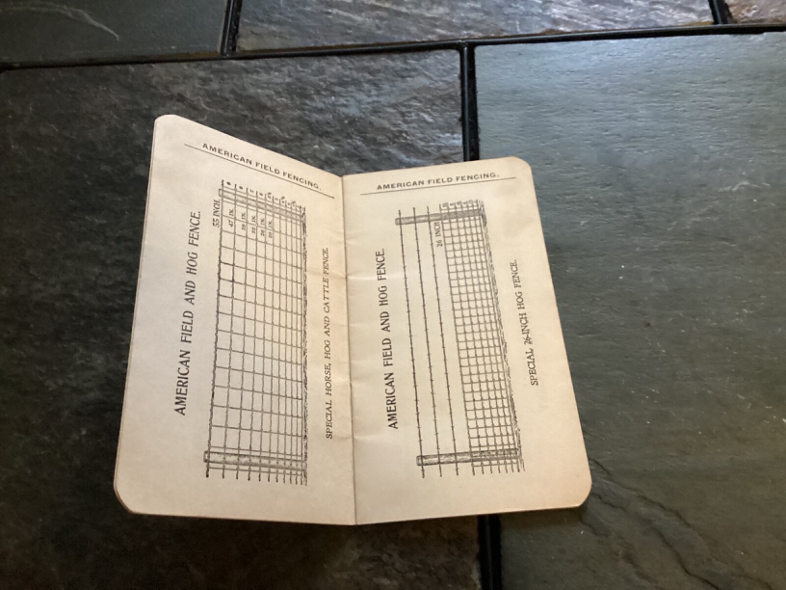 1901 American Field & Hog Fence, American Steel & Wire Co. Memo Book