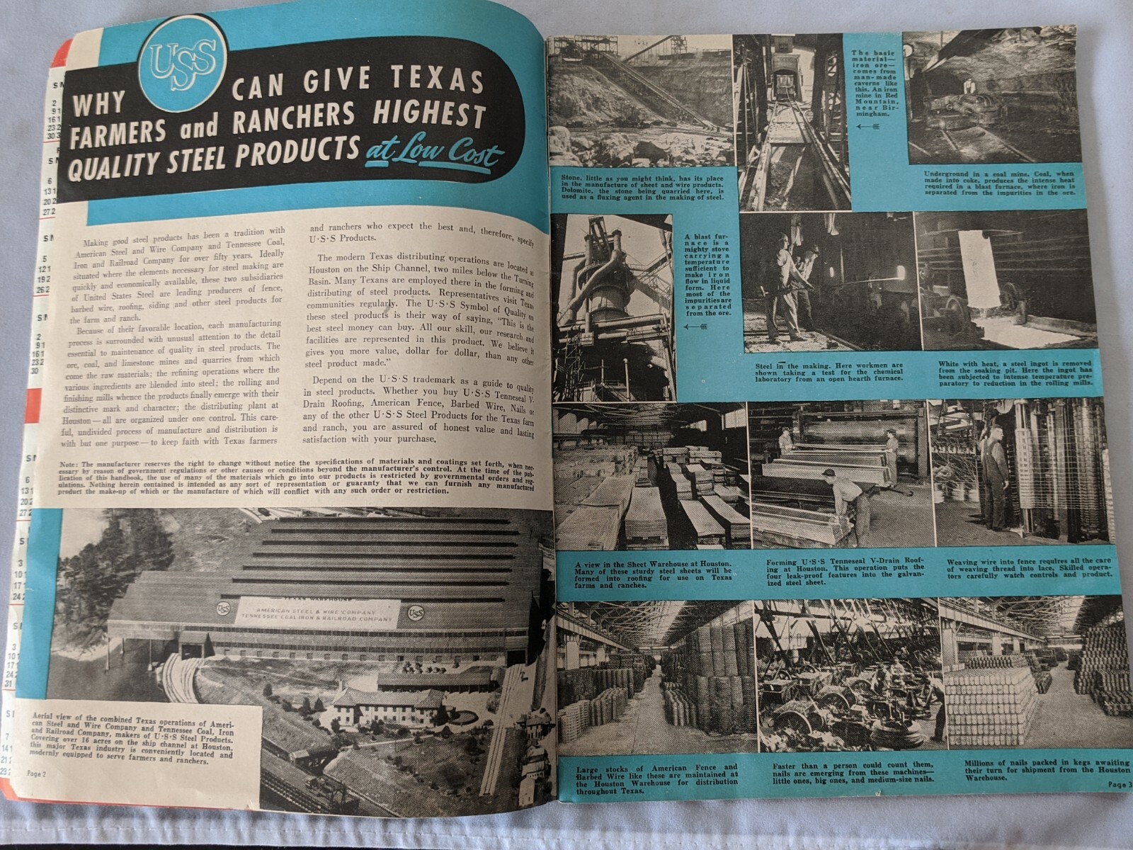 1944 USS Farmer&rsquo;s & Rancher&rsquo;s Handbook – Catalog Steel Products Fence Roof Nails