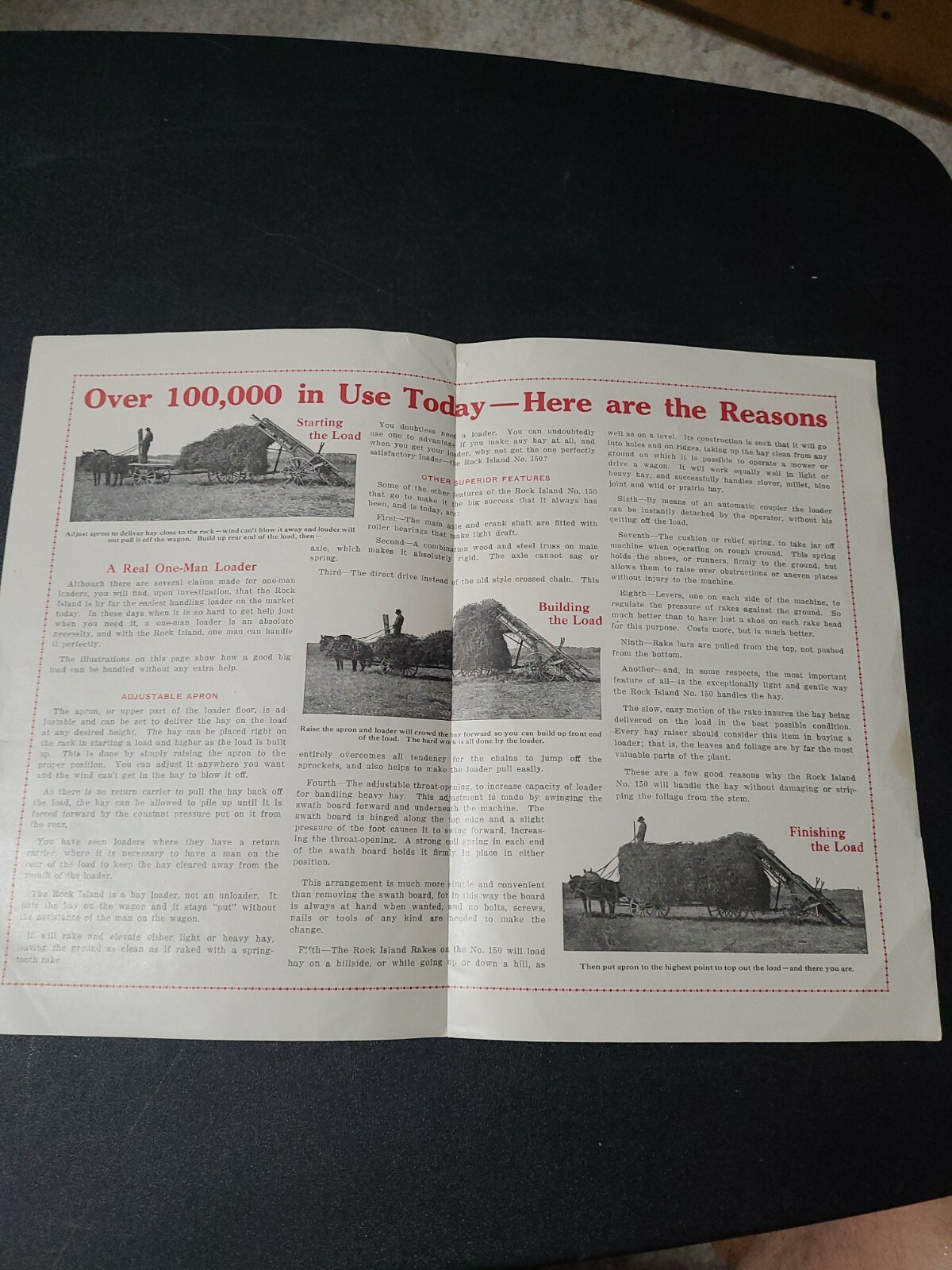 Vntg 1888 Rock Isalnd Hay Loader Sales Flyer