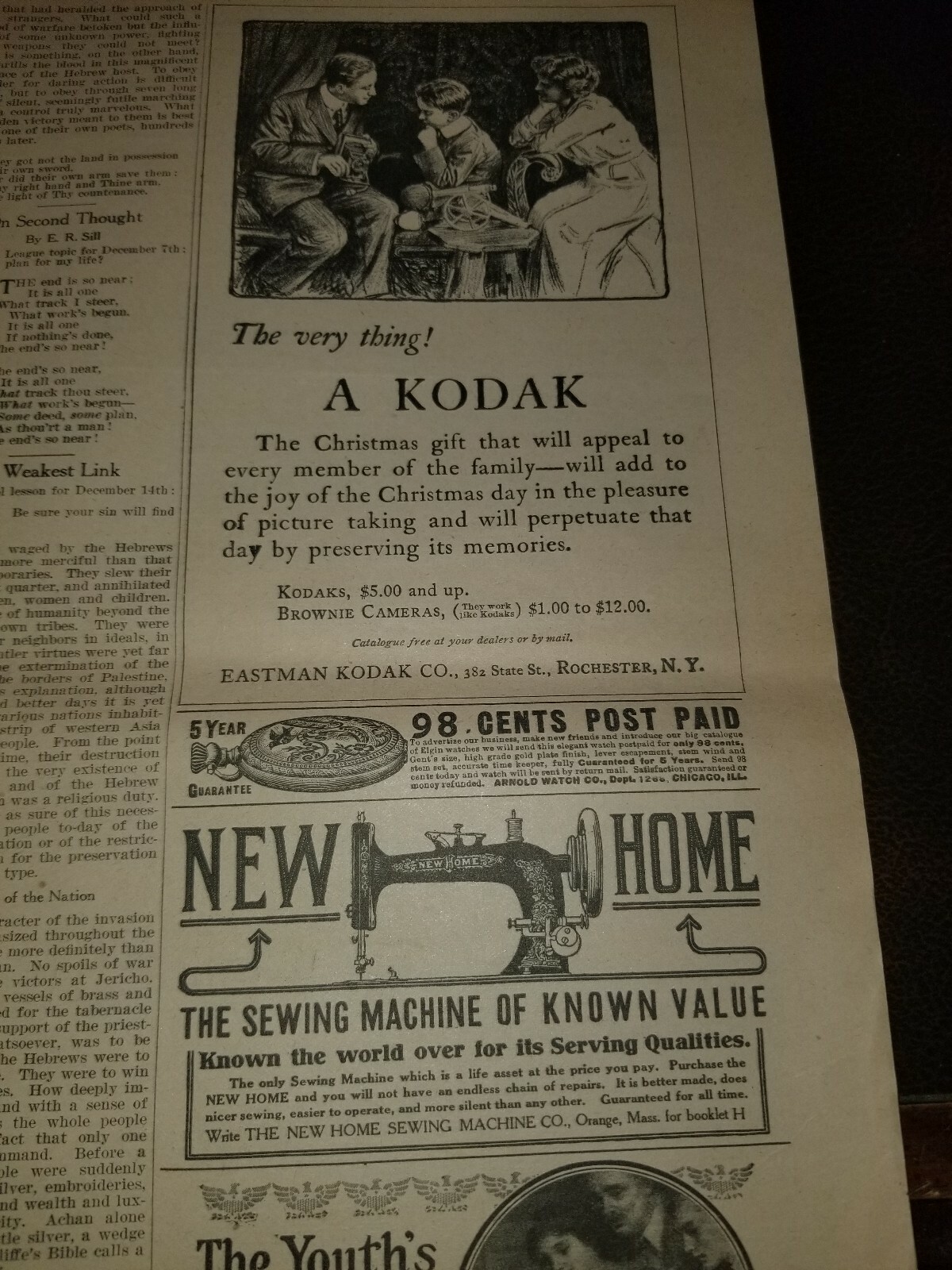 FARM and FIRESIDE The National Farm Paper- Milking Cow Dec 6 1913 Coke Calendar