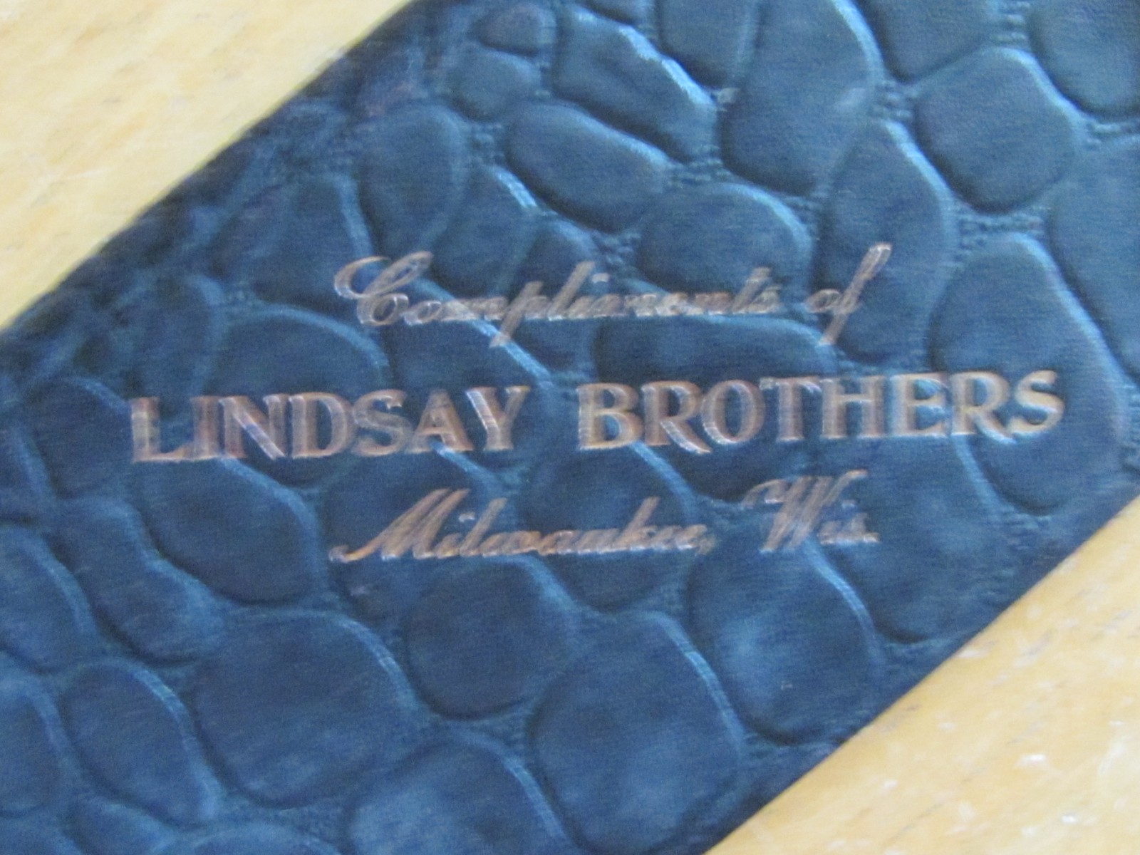ROUGH 1904 NOTEBOOK LINDSAY BROTHERS MILWAUKEE WI FARM IMPLEMENT DEALER