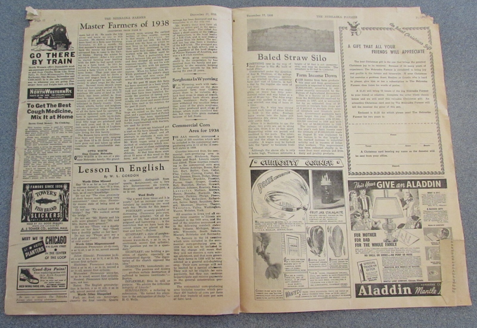 Vintage 1938 NEBRASKA FARMER MAGAZINE Master Farmers Vintage News