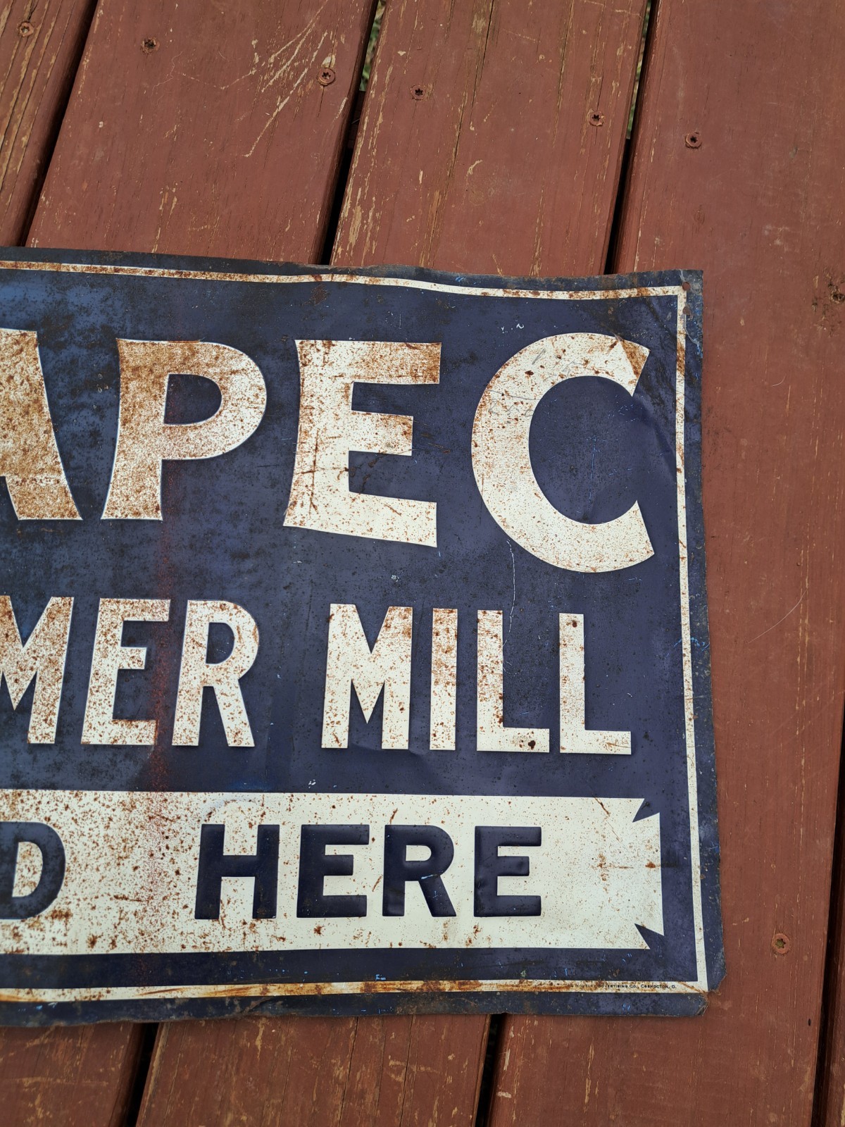 Papec Tin Sign Vintage Hammer Mill Used Here Agricultural Tractor Farm