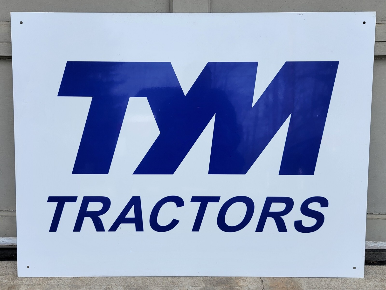Vintage TYM TRACTORS Dealer Advertising Sign Double Sided Tin 32×24