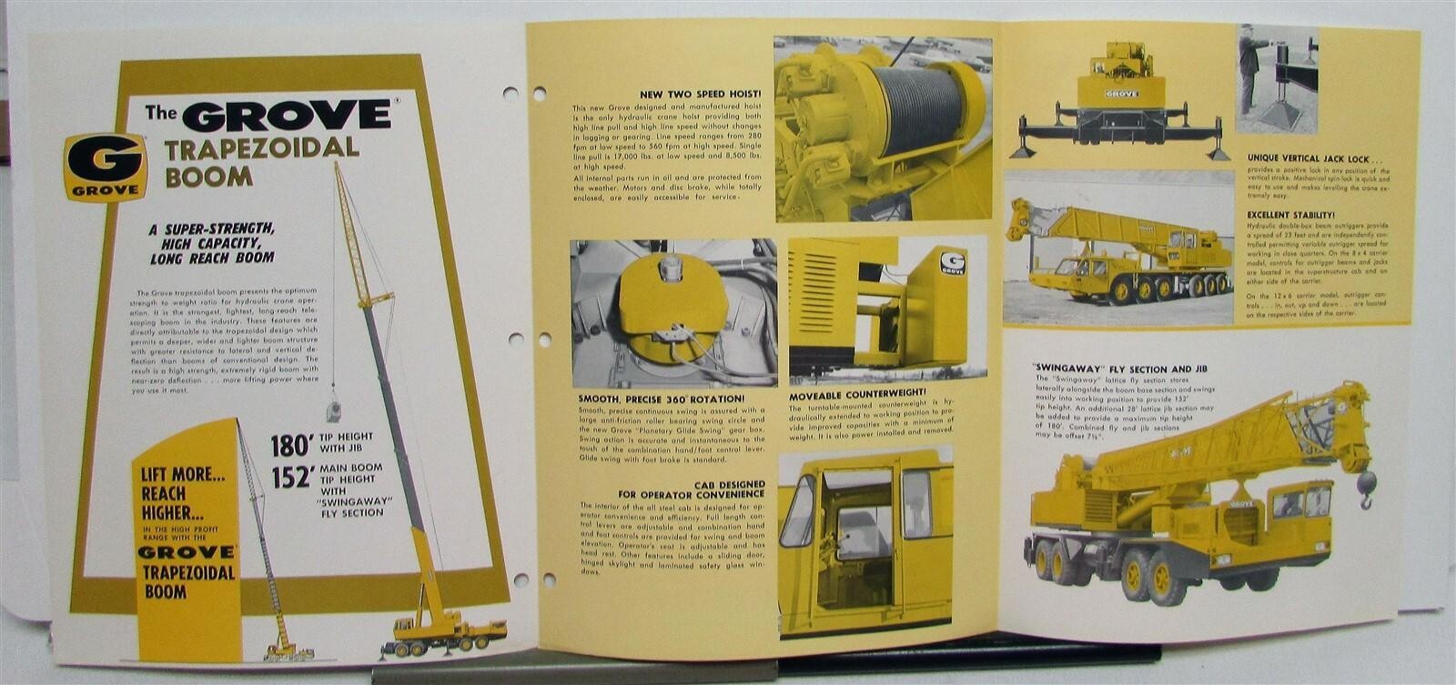 1972 Grove TM800 Crane Specifications Construction Sales Brochure