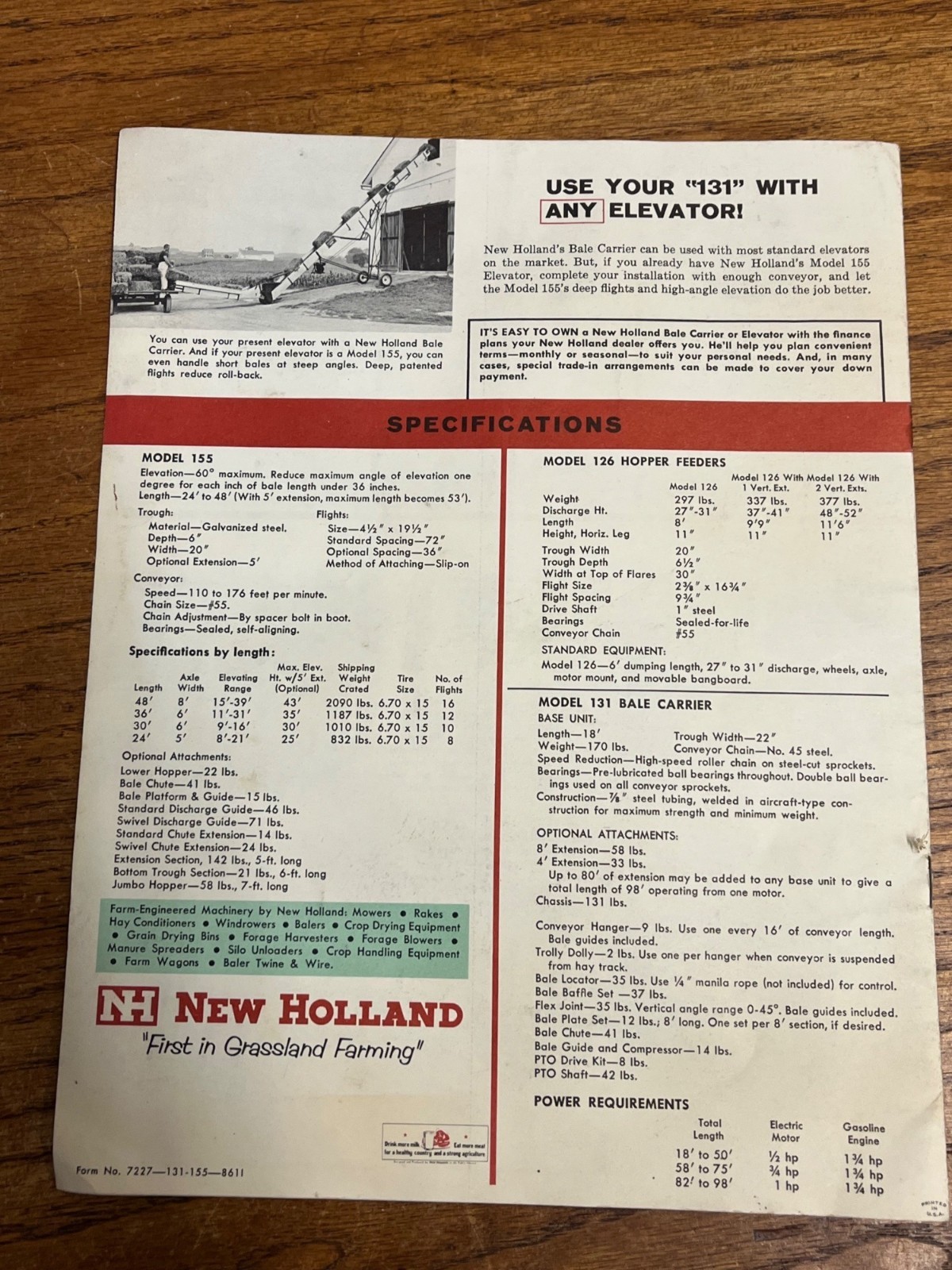 Vintage New Holland Farm Sale Brochures Feed Bunks 131 Bale Carrier 155 Elevator