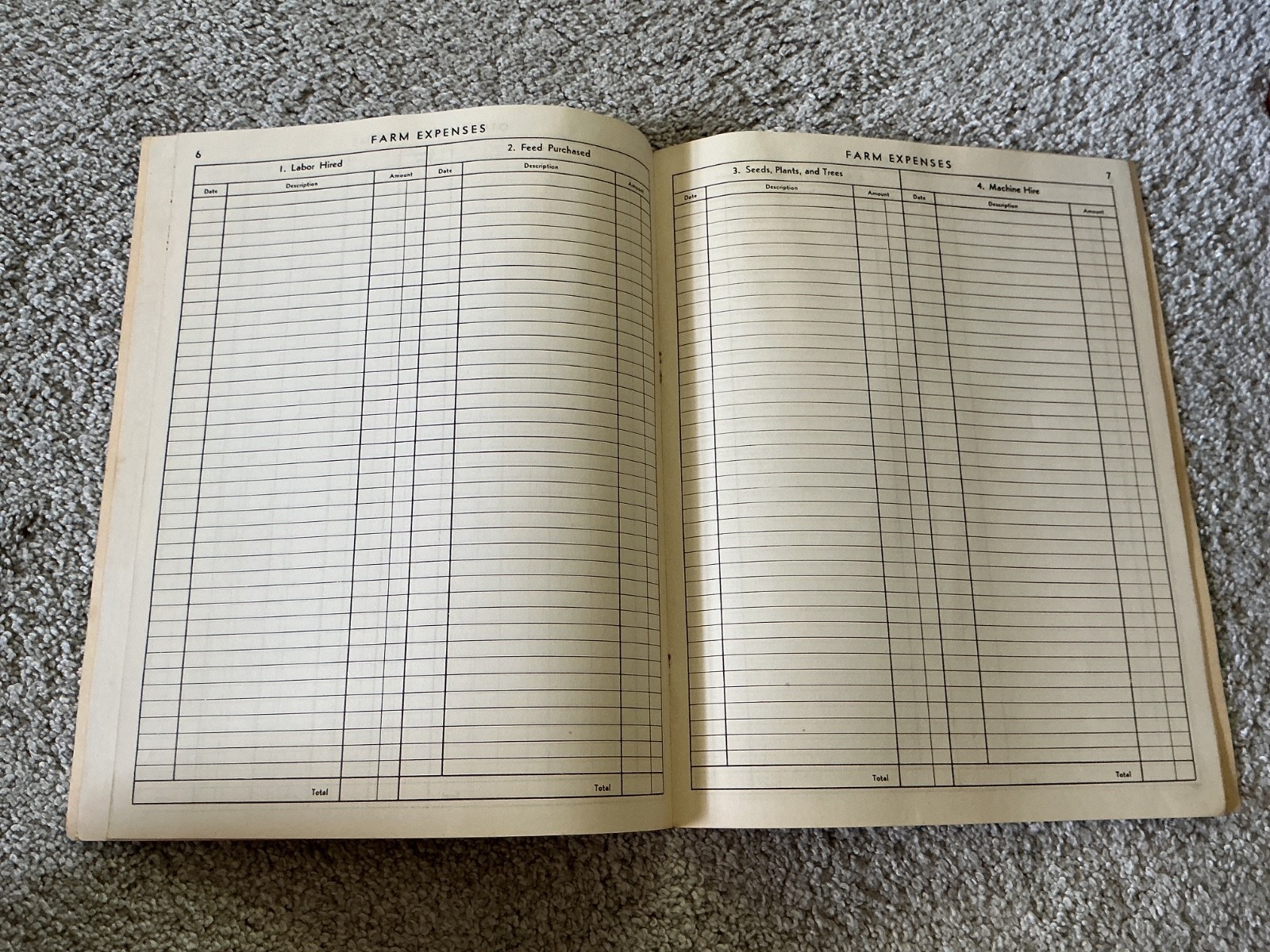 Vtg. Farm Acct. Record Book Valley Maid Dairy Products, Le Sueur, Minnesota