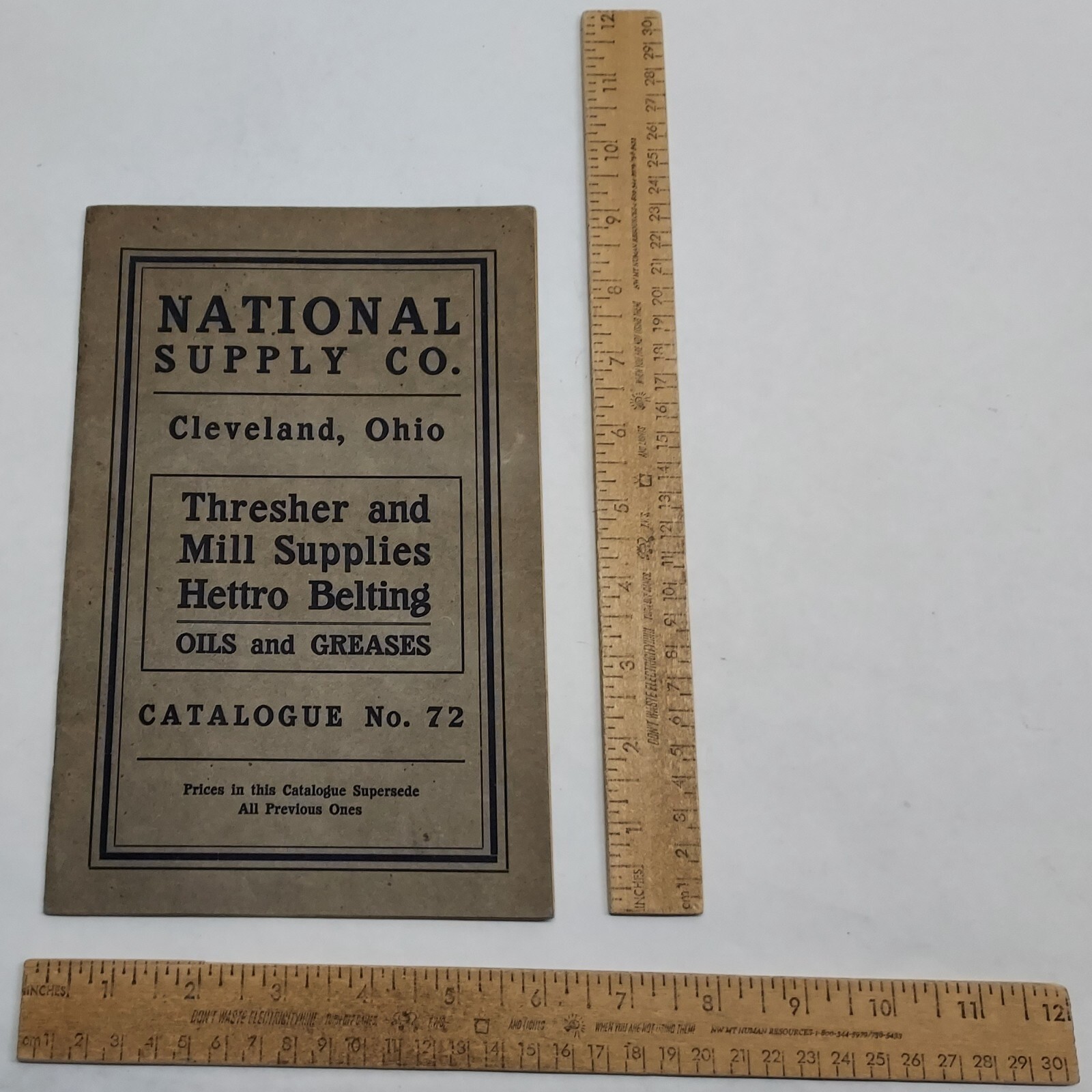 NATIONAL SUPPLY CO – Thresher and Mill Supplies – CATALOGUE No 72 -listing #7369