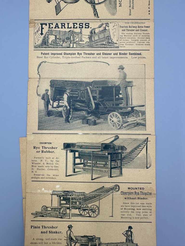 1880s EMPIRE Ag Works STEAM ENGINE Thresher SILO Saw FARM ADVERTISING Brochure