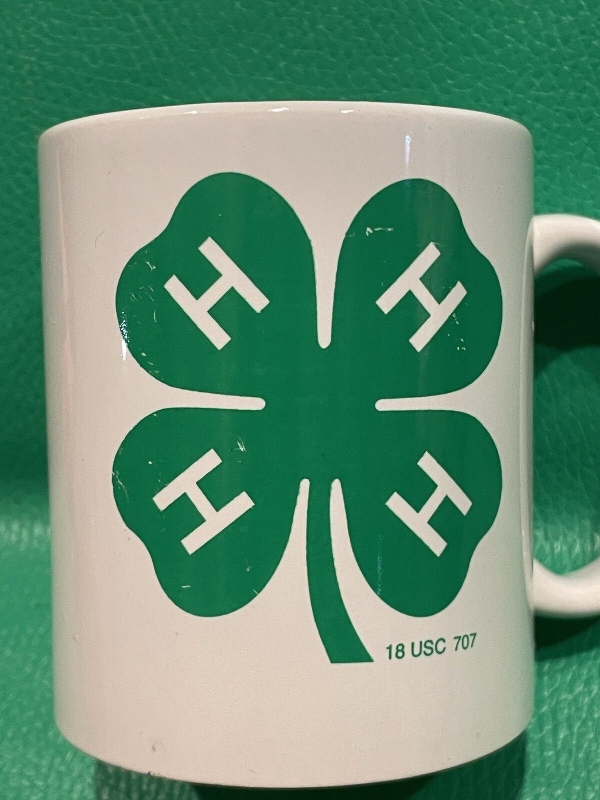 4H Club Coffee Cup Mug 4 H Green Four Leaf Clover