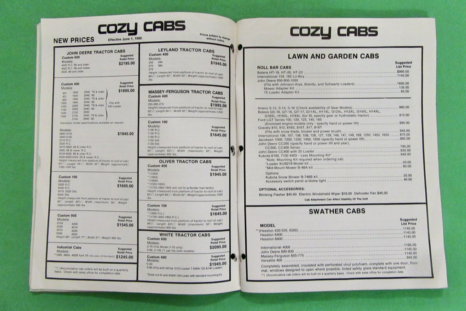 Daugherty Equipment Mini Catalog (1980) Warren, Indiana