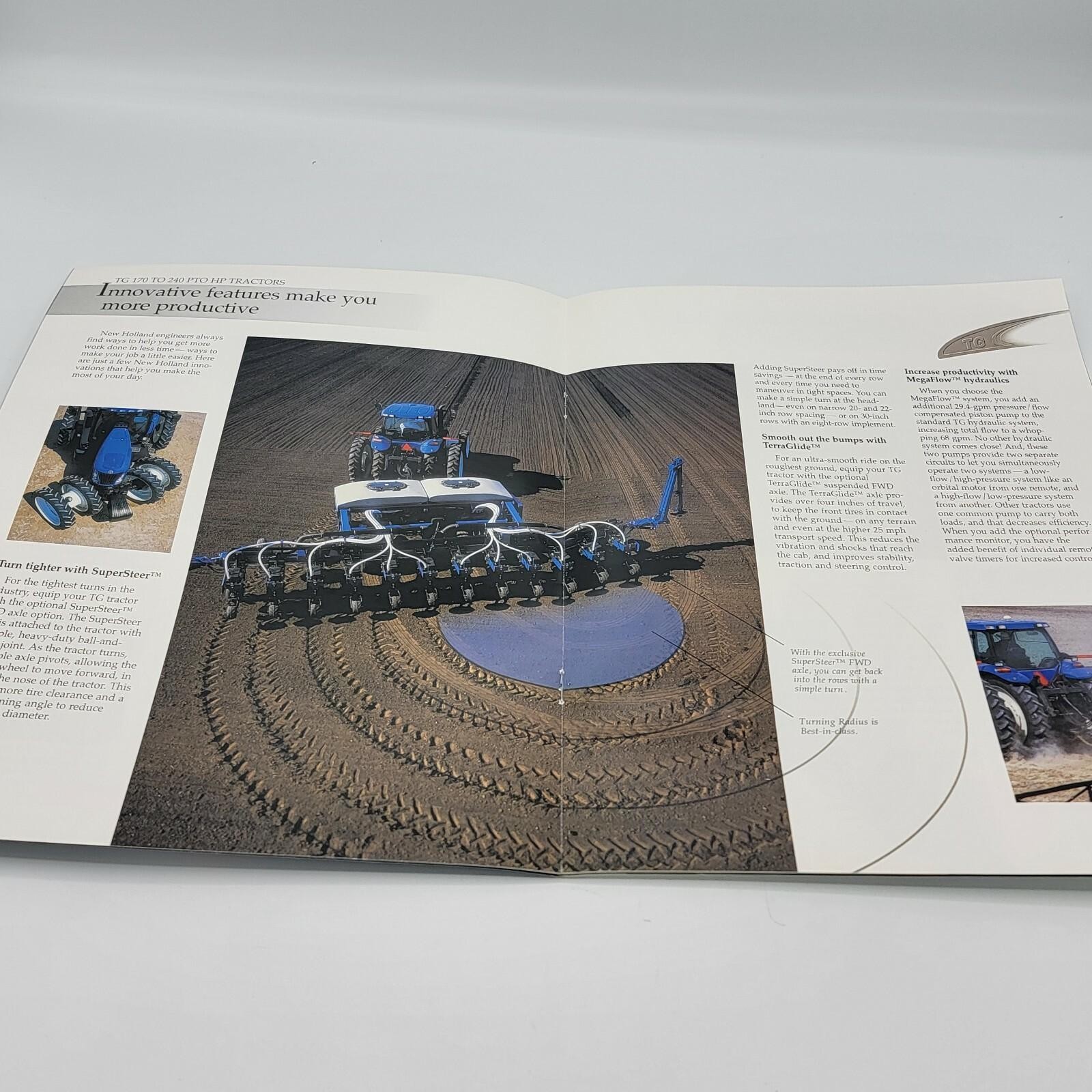 New Holland TG Tractors 170 to 240 PTO hp Tractors Brochure Flyer