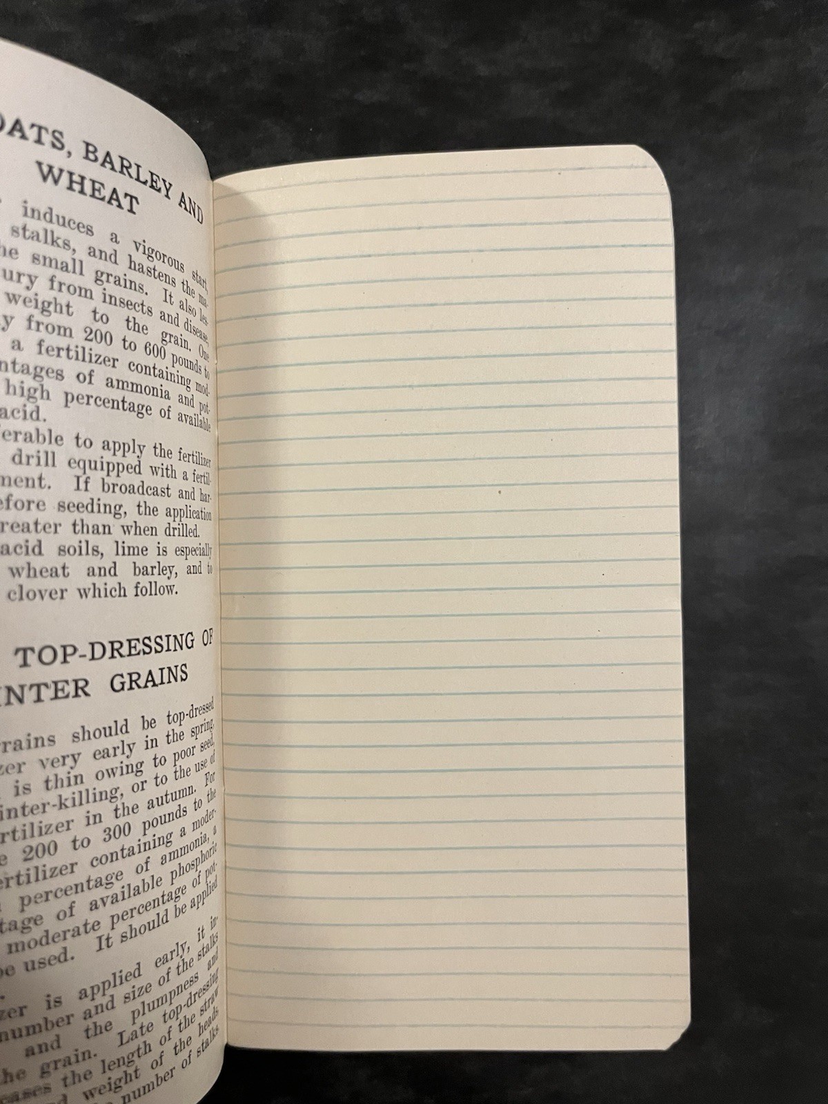ZELL Fertilizers 1920 Advertising Pocket Notebook Buffalo Baltimore Philadelphia
