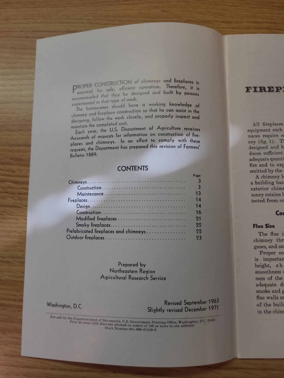 Fireplaces and Chimneys – USDA Farmers&rsquo; Bulletin No. 1889, revised 1963, 1971