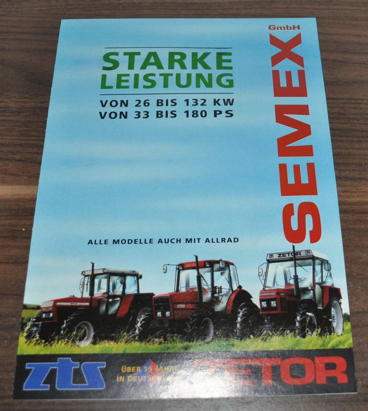 Zetor Model Range Semex Tractor Specification Brochure Prospekt