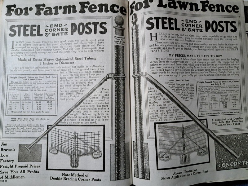 1924 Jim Brown&rsquo;s Bargain Book of Fencing Gates Steel Posts Barb Wire Roofing