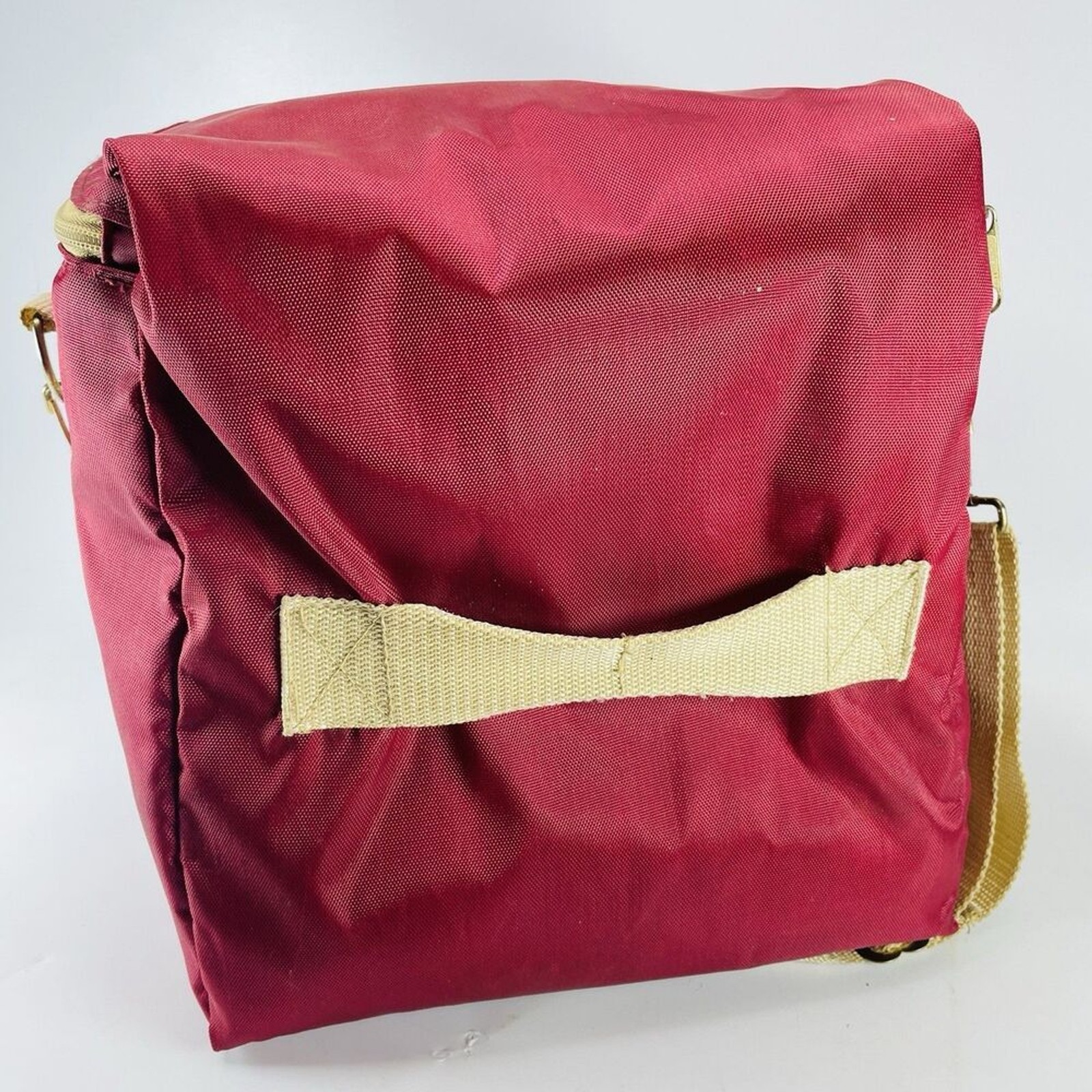 Vintage Stauffer Seeds Insulated Red Lunchbox Lunch Cooler Shoulder Bag