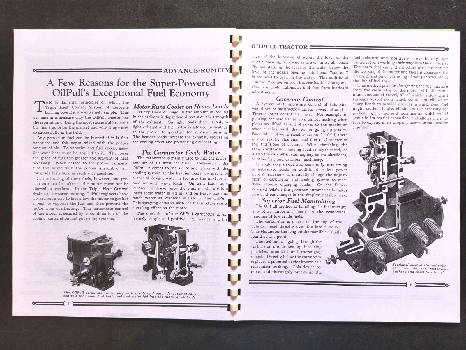 Rumley Oil Pull Tractor Dealer Brochure Owners Manual Print Advertising Reprint