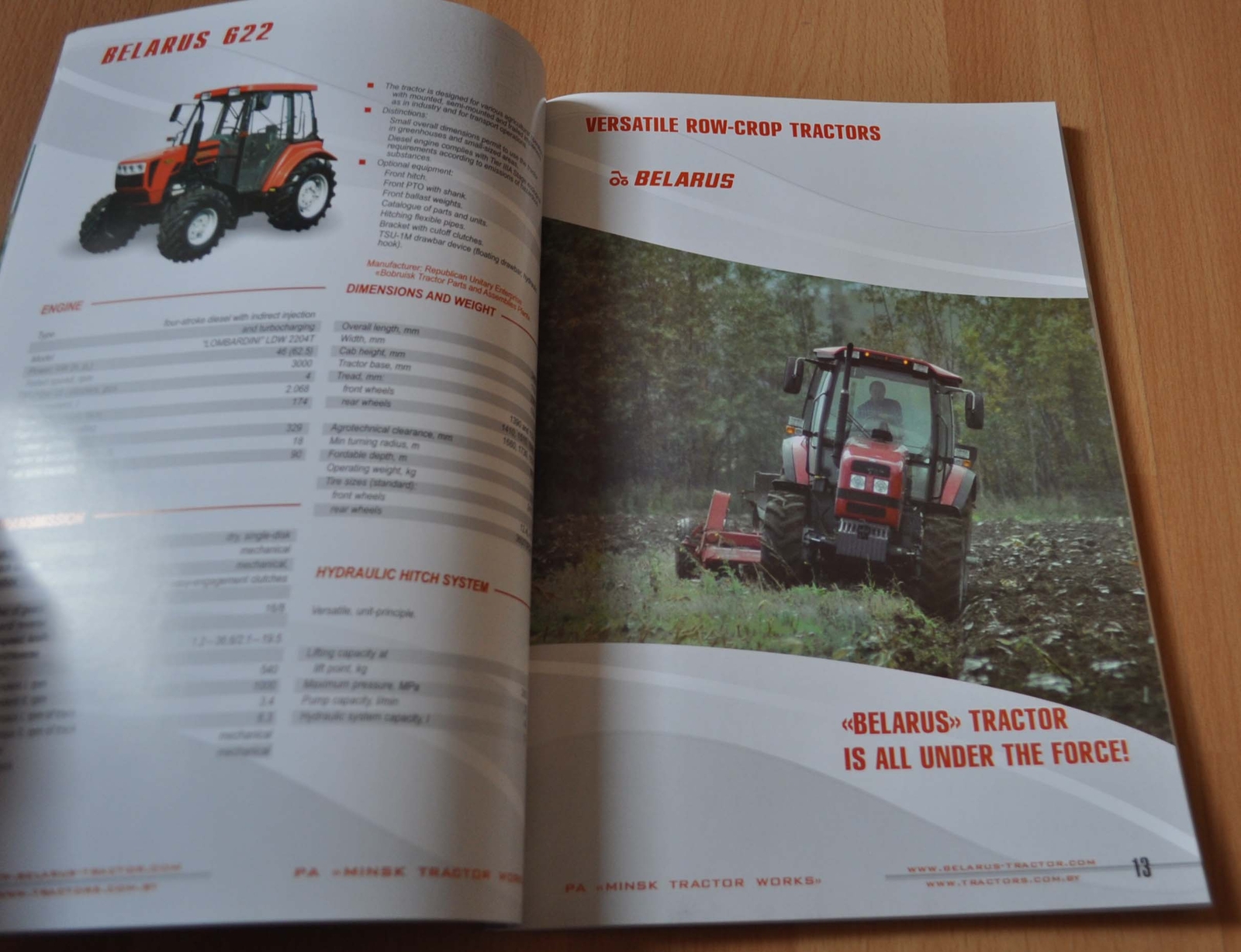 2011 MTZ Belarus Tractor Model Range Agricultural Machinery Brochure Prospekt EN