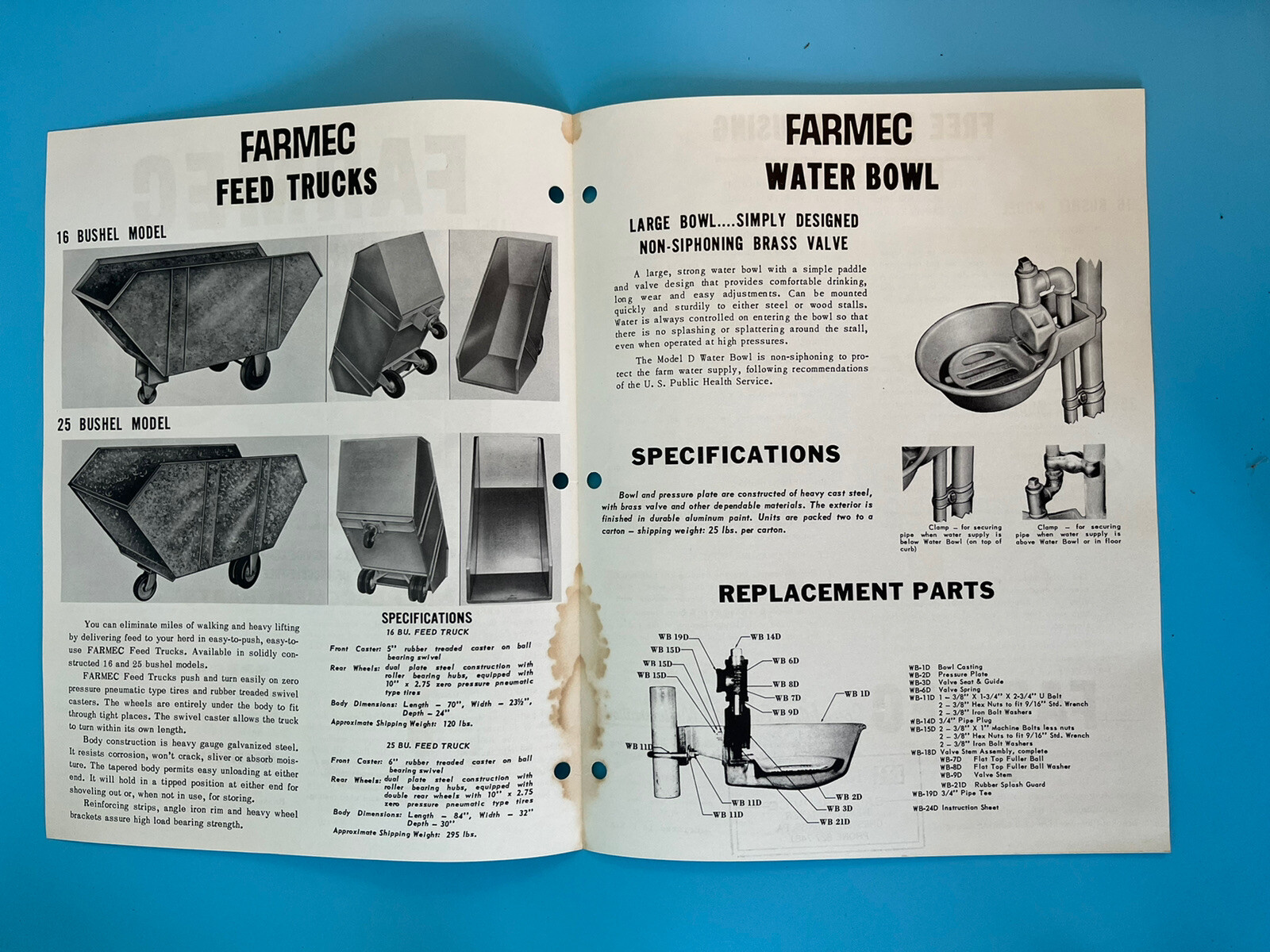 Vintage Set of 4 Farmec Buyers Guide.