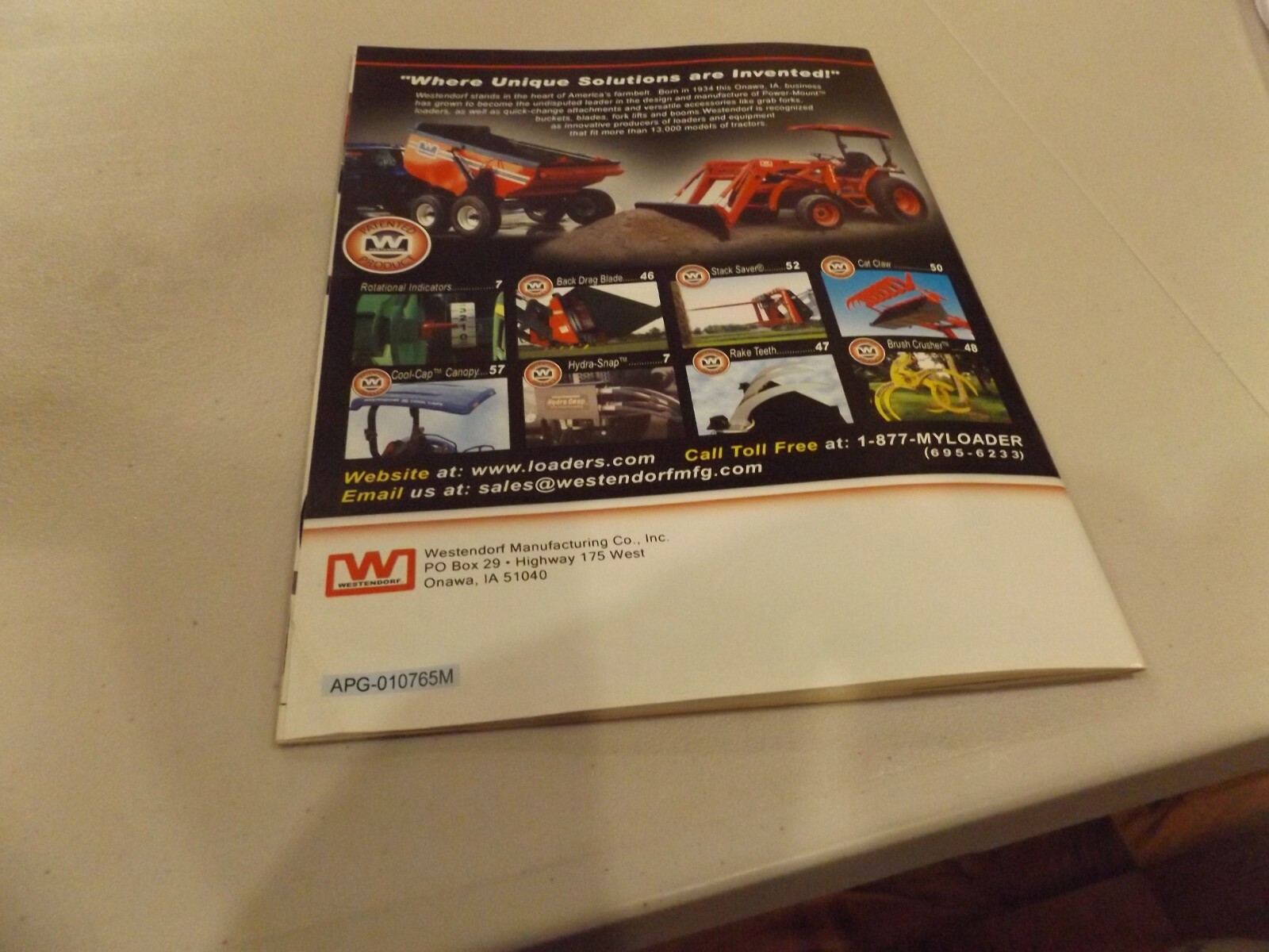 WESTENDORF « THE LOADER SPECIALISTS », LITERATURE #APG-010765M