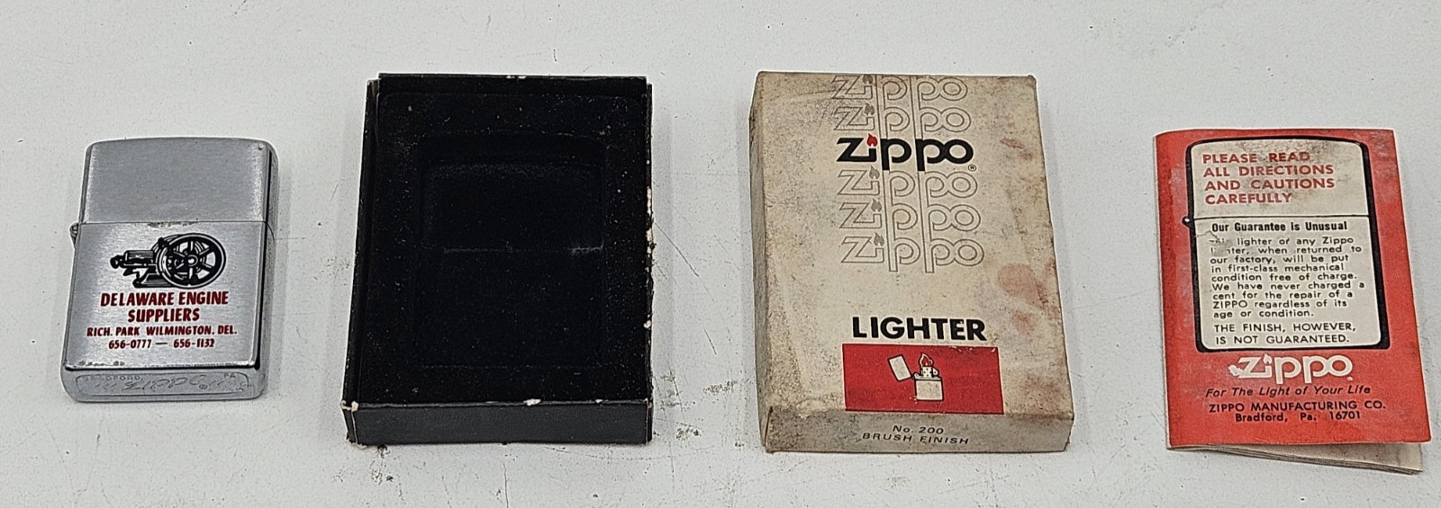 Vintage Hit & Miss engine advertising ZIPPO lighter in original box. NOS!