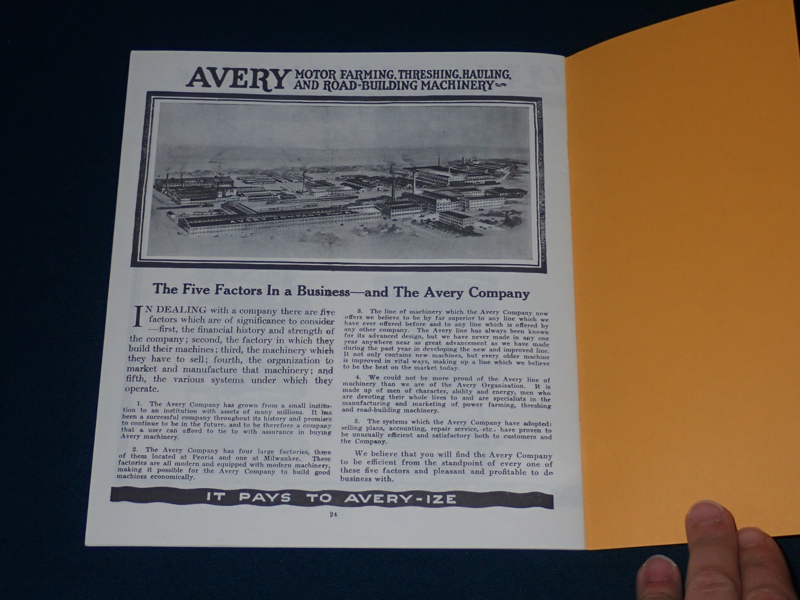 1923 Avery Tractors Brochure, The 1923 Avery Line