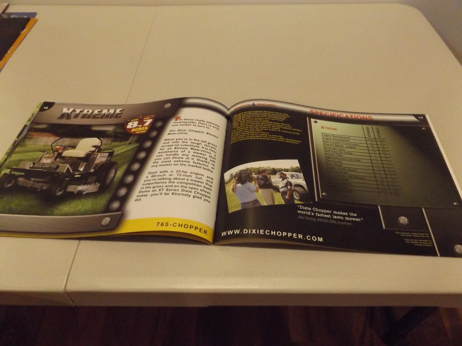 DIXIE CHOPPER 2006 CATALOG-THE WORLDS FASTEST LAWN MOWER, LIT # 8/2005