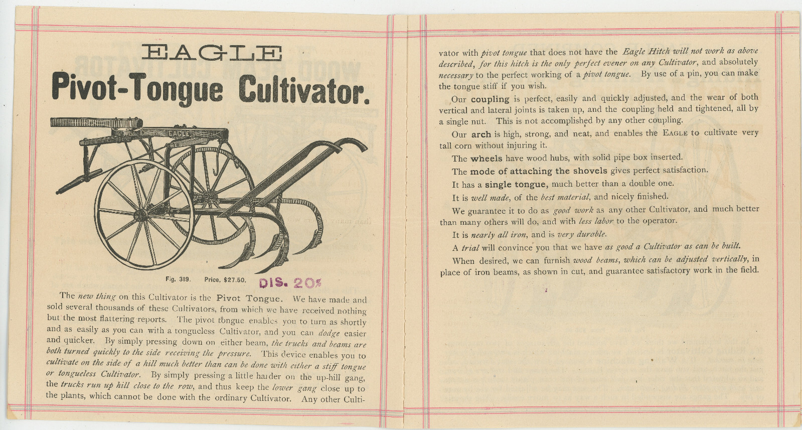 A.B. Cohu & Co. Manufacturers of Agricultural Implements Pamphlet Brochure