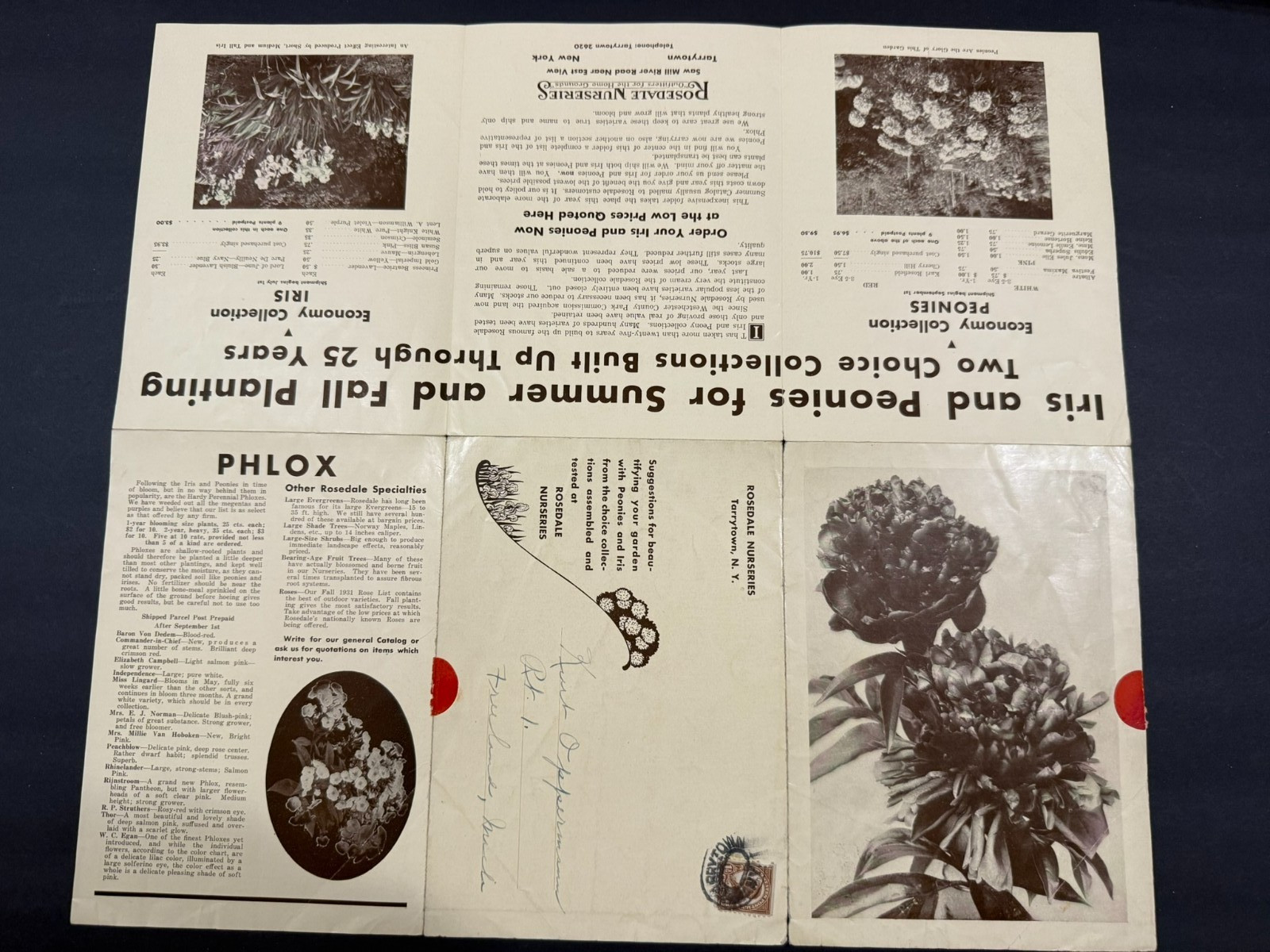 1930&rsquo;s Evergreen, Van Dusen, Rosedale Nursery Brochures…..4 Items