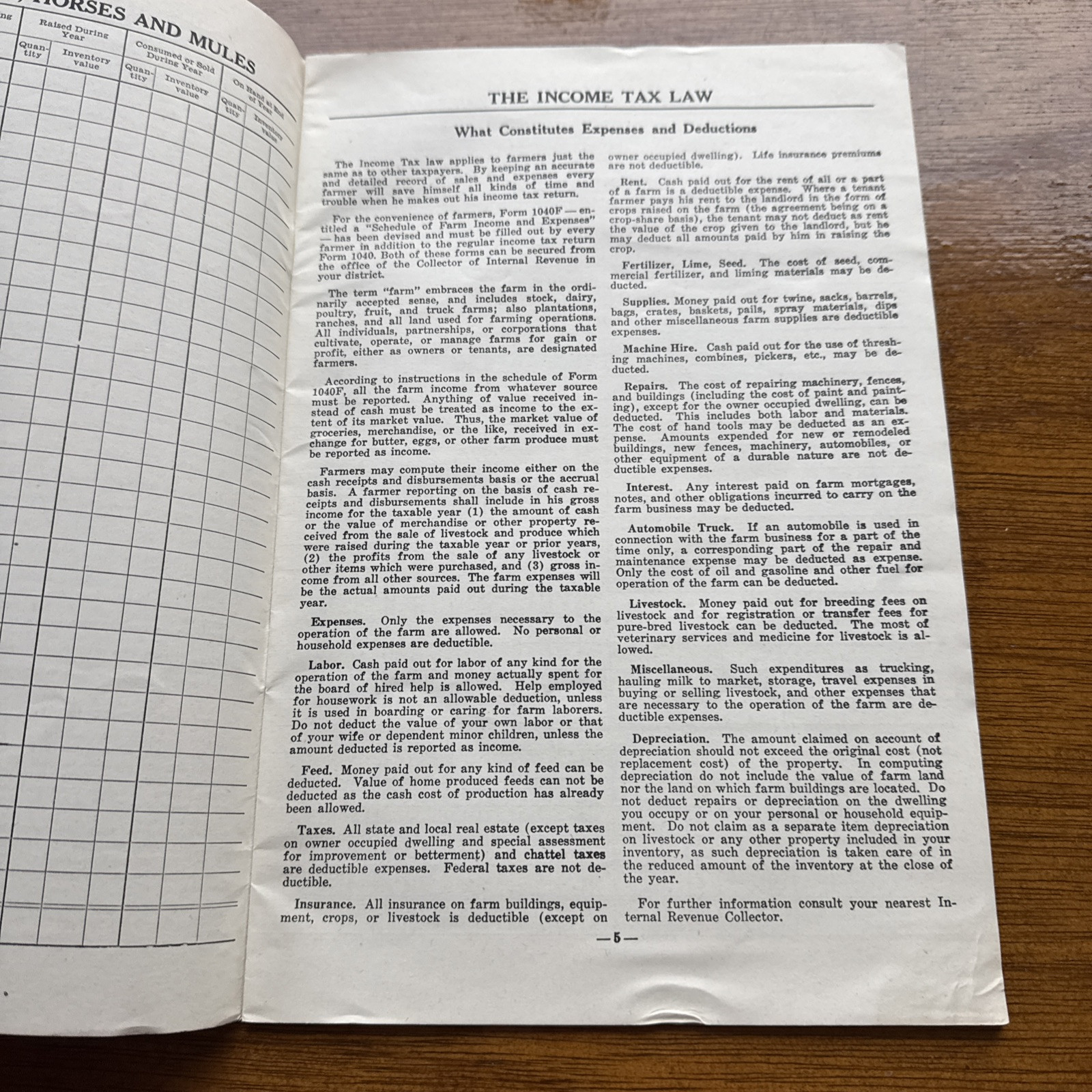 1950 Farm Account Book And Income Tax Record Miamisburg, Ohio