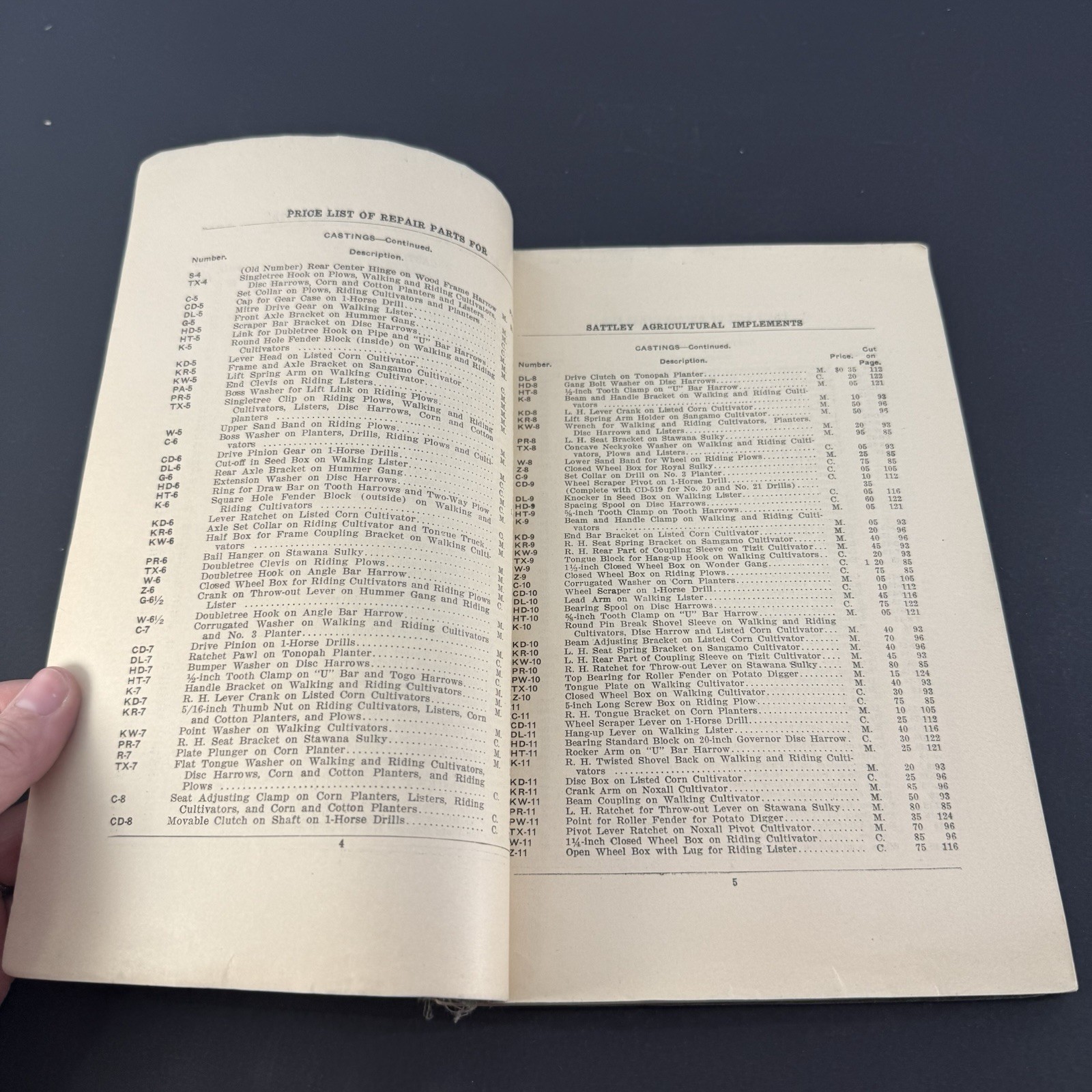 1911 Repairs For Sattley Agricultural Implements Illinois Price List For Repairs