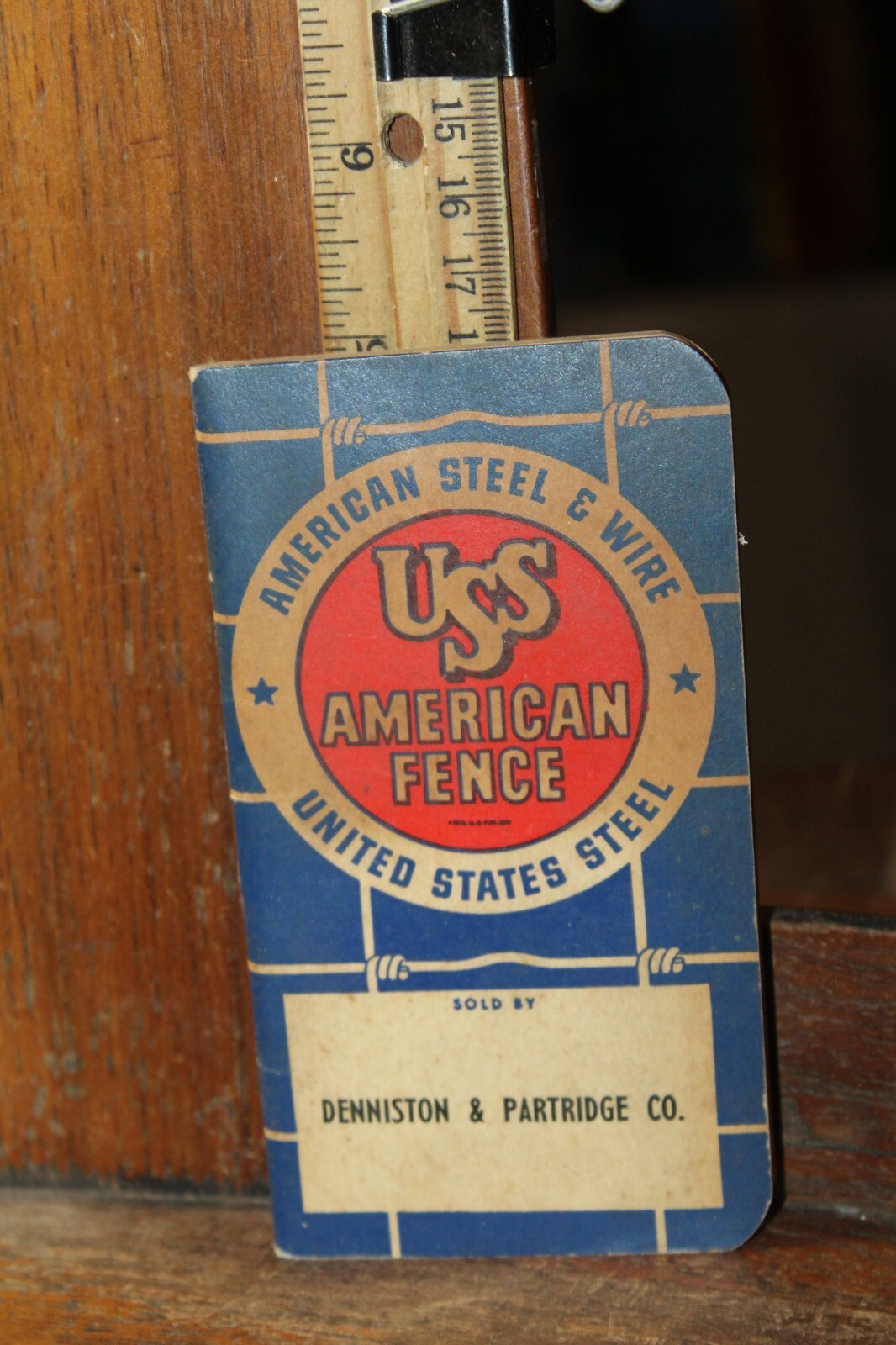 Vintage Unused Notebook USS American Fence Denniston & Partridge