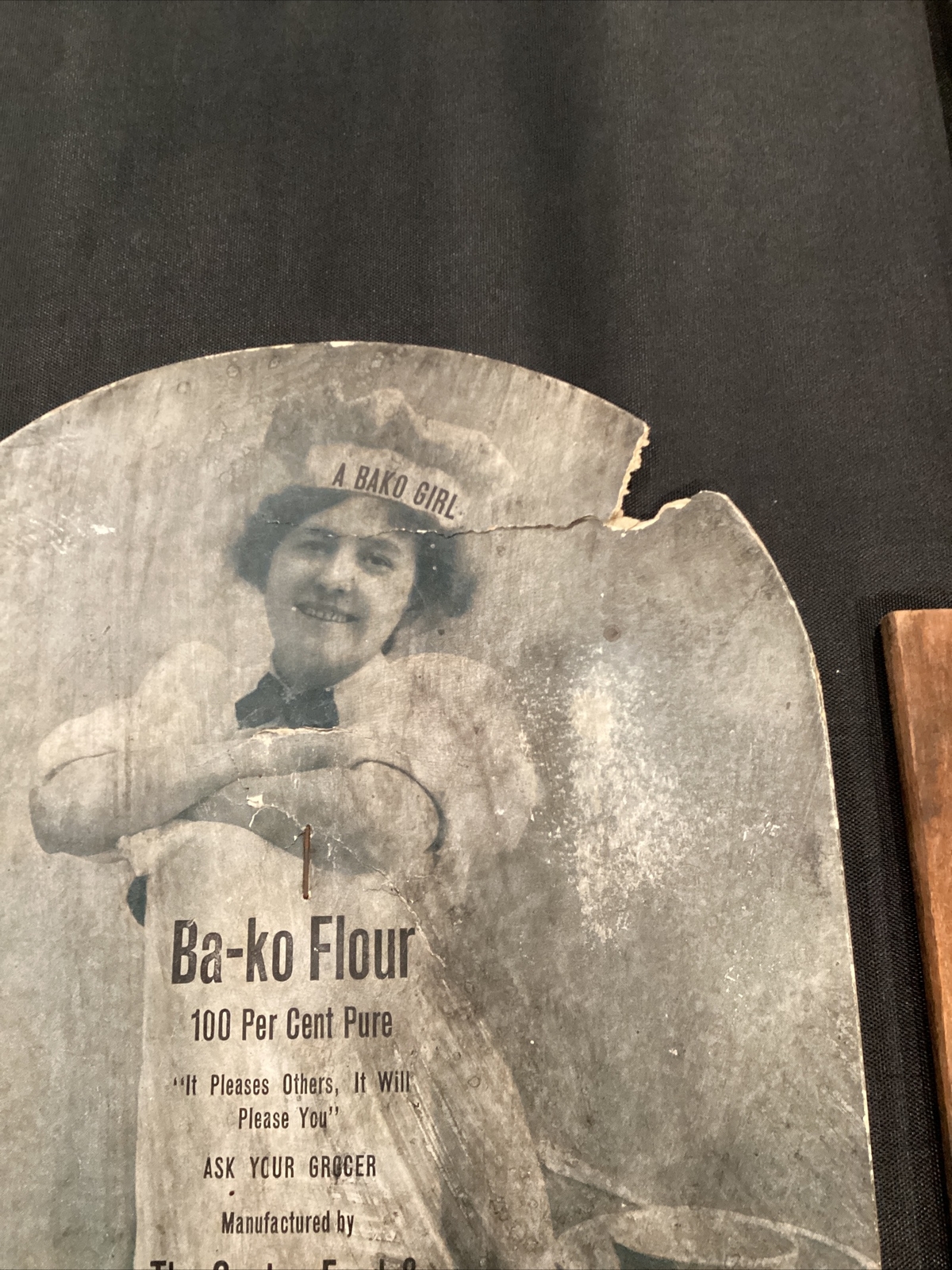 Ba-Ko Flour Canton Feed & Milling Co broken Paper Fan Ad