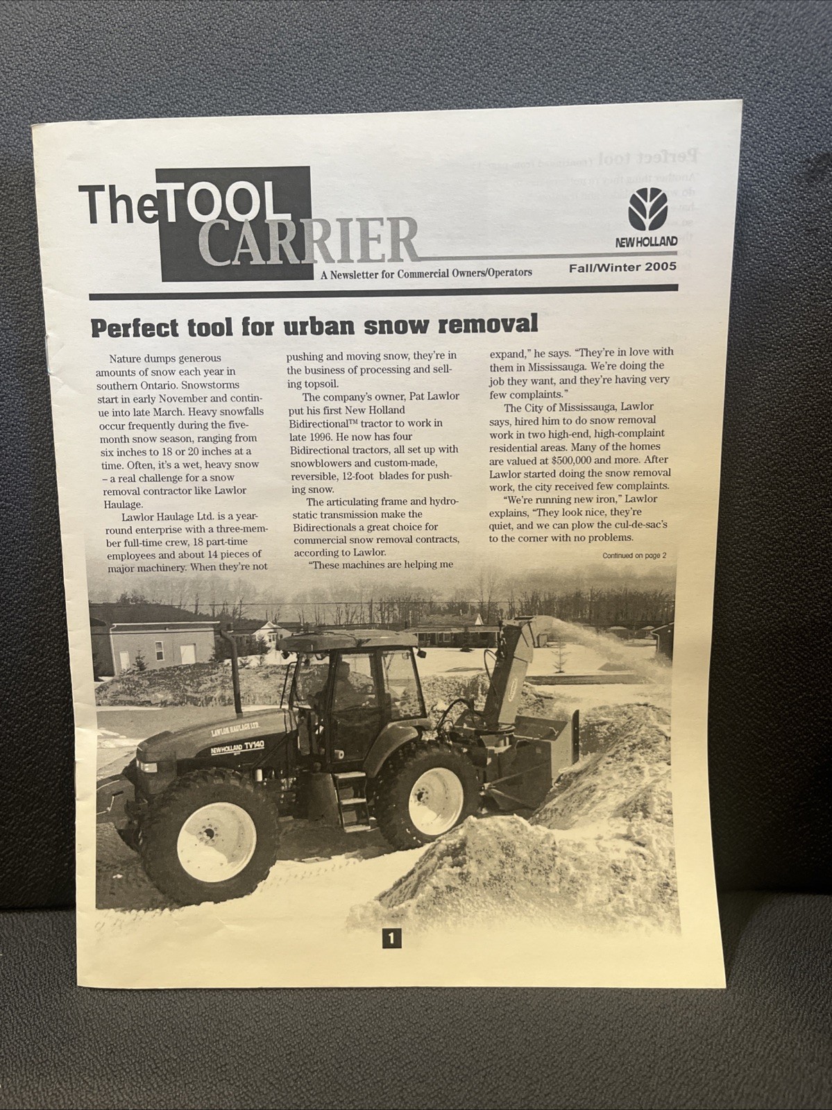 New Holland Bi-Directional Tractor Sales Brochure