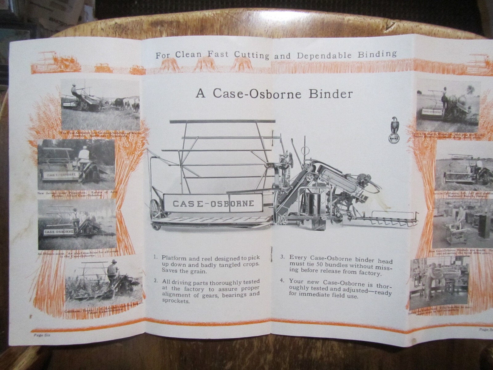 Case Osborne Grain Binder Hay Loader Sales Brochure Lot of 2 Original Fold outs