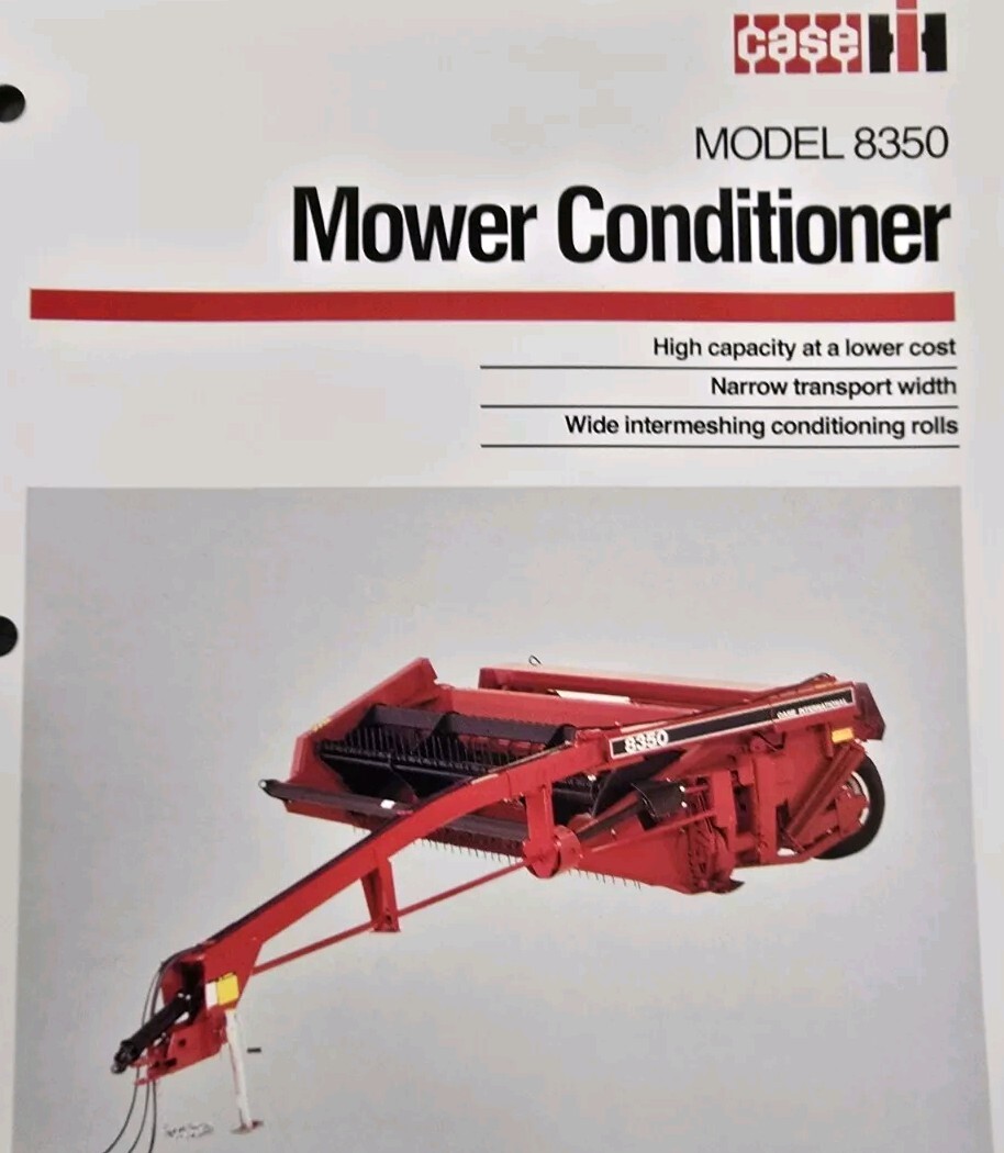 1990s 8350 Mower Conditioners Dealer Spec Sheet Case IH International Harvester