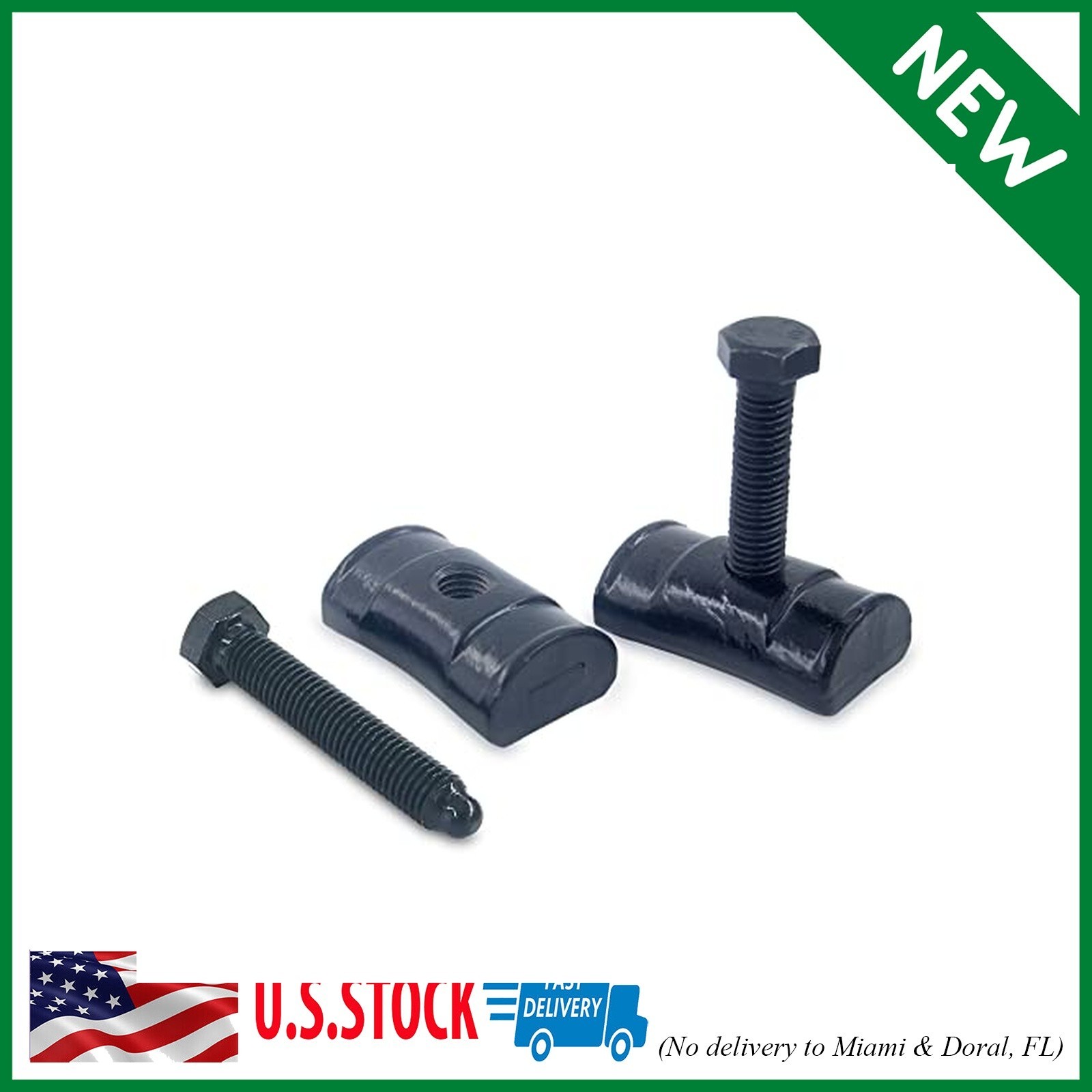 Full Thread, Set of 2 Torsion Bar Key Adjustment Block Nuts with Bolts for Chevy