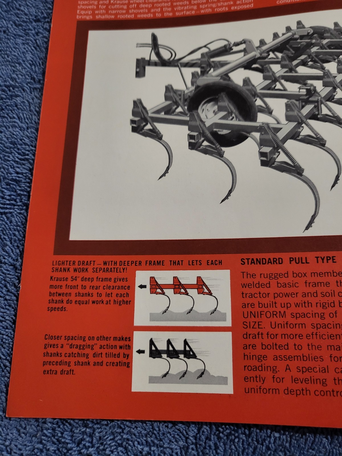 Vintage 1960s KRAUSE Field Cultivators 670-982 Sales BROCHURE Hutchinson, Kansas