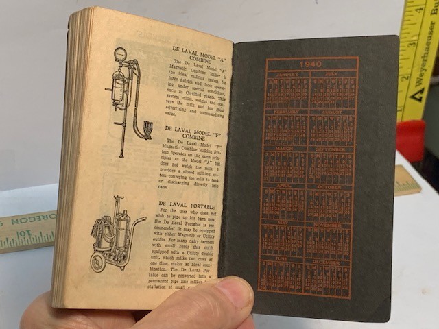 1939 DELAVAL DIARY & FARMERS POCKET HANDBOOK USEFUL INFO 148 PAGES 4.75&rsquo;X2.75”.