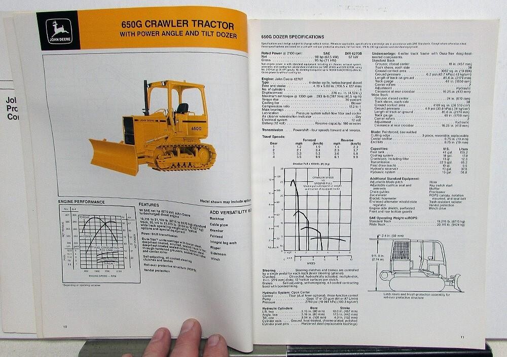 1989 1990 John Deere Full Line Excavator Loader Construction Purchasing Guide