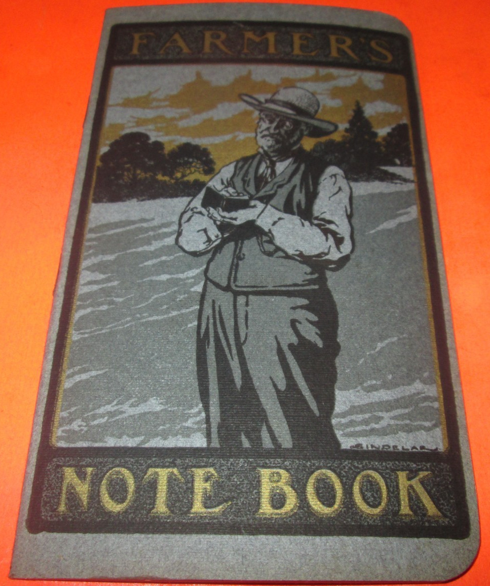VTG 1913 Farmer’s Note BOOK Memo Agricultural Ledger FARM Record CALENDER