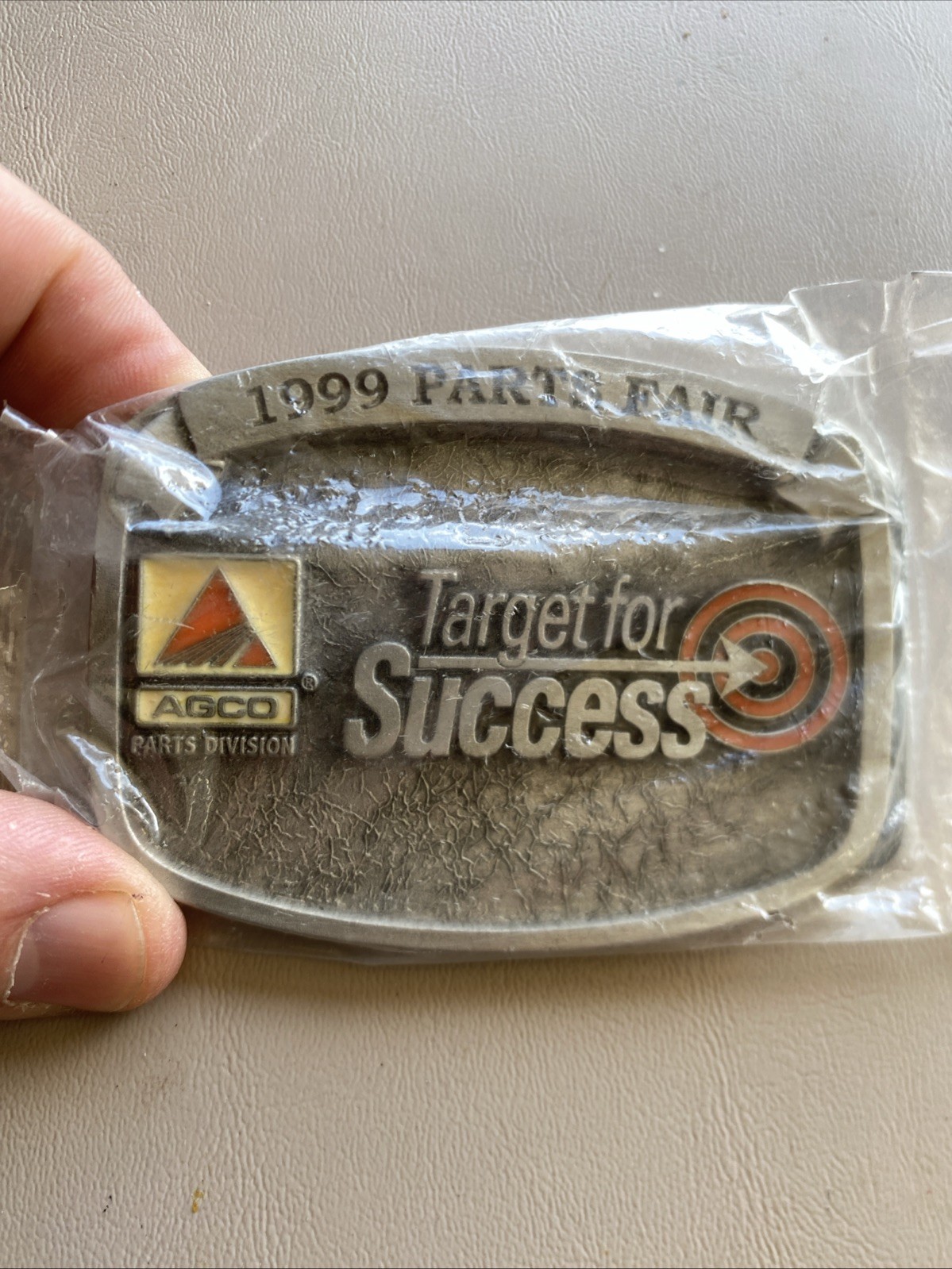 Agco 1999 Parts Fair Pewter & Enamel Belt Buckle 3rd in Series Limit Ed SpecCast