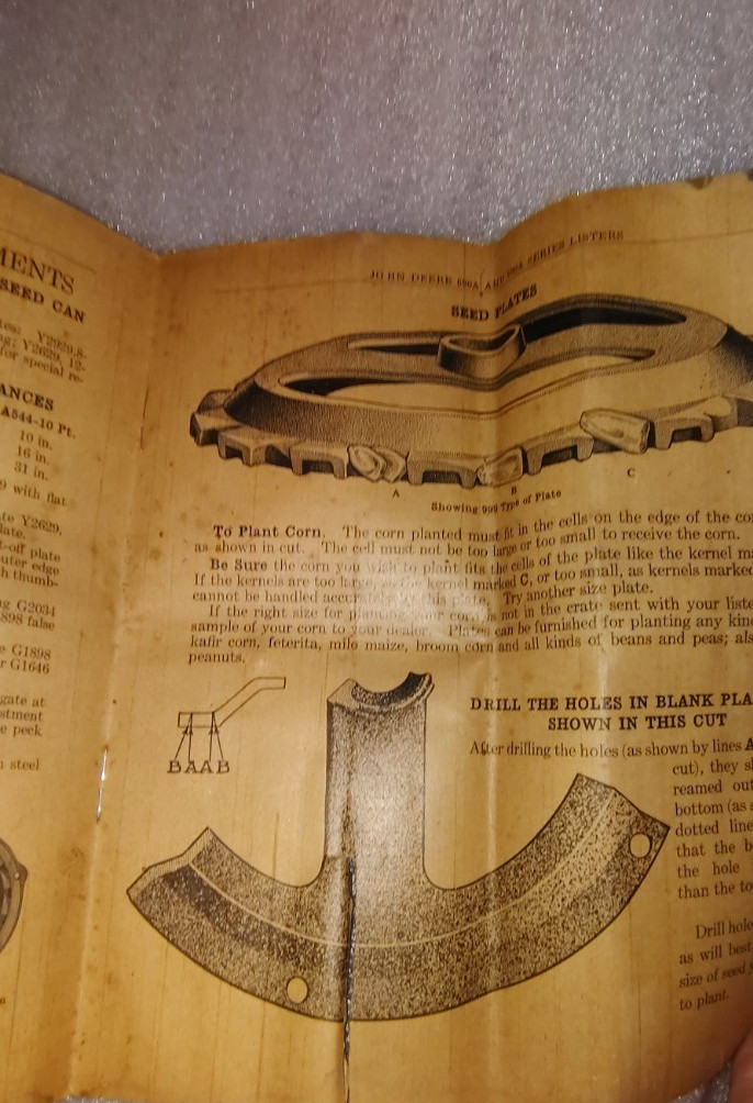John Deere 1920s 1930s Series Lister Operator & Parts Manual