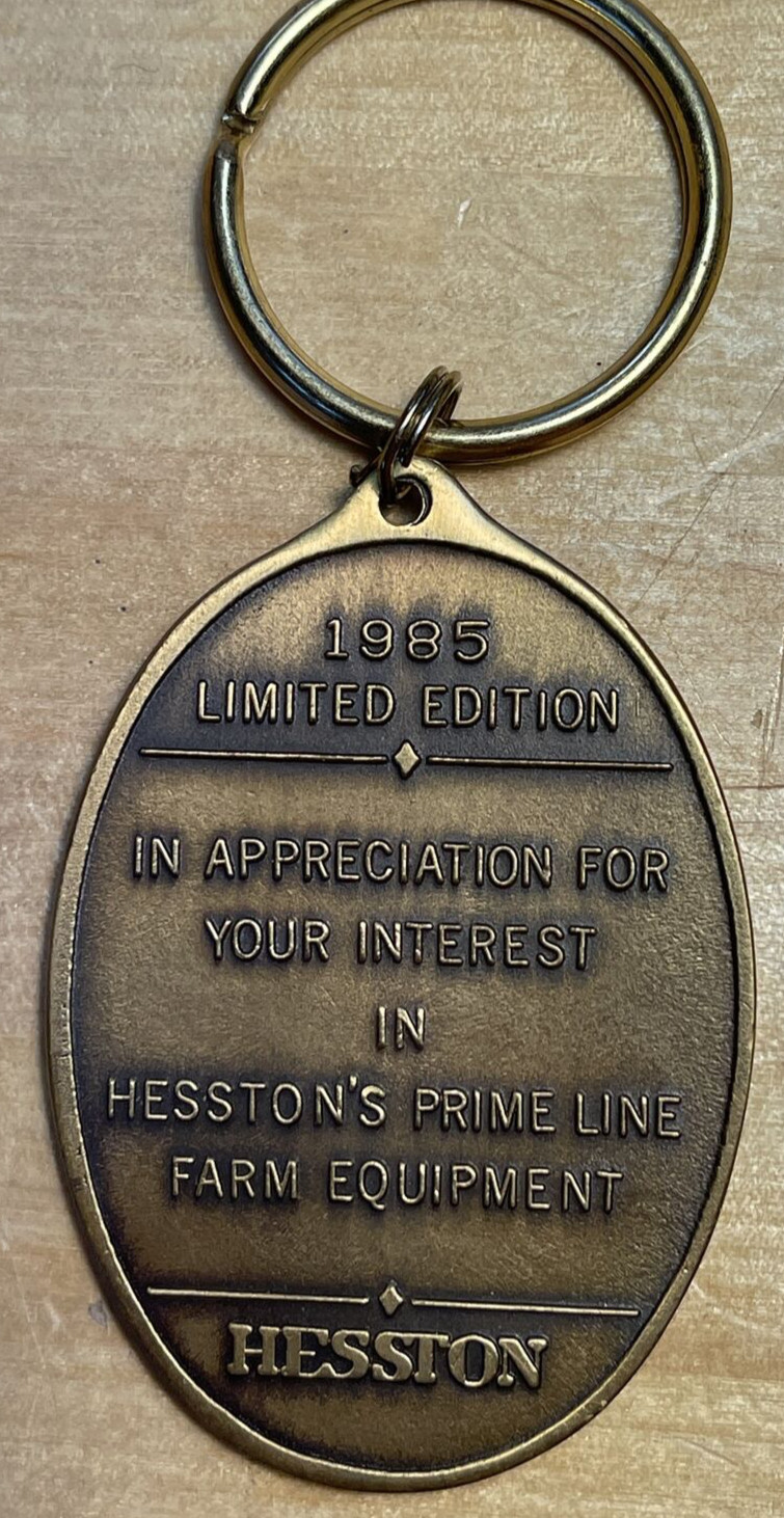 Vintage 1985 Hesston Prime Line Swather Limited Edition Metal Key Chain