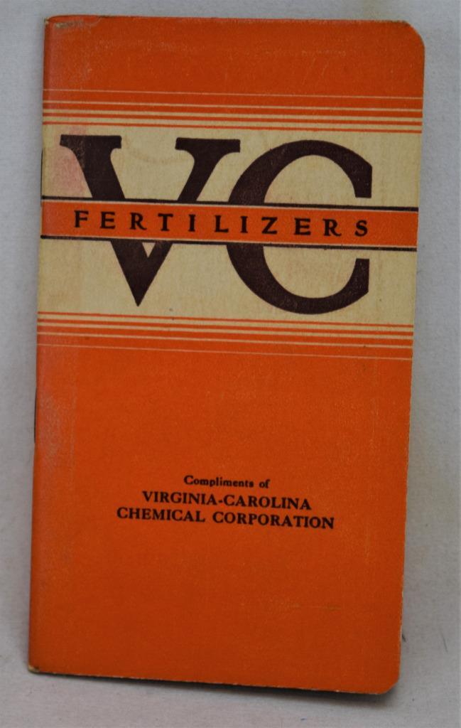 1934 1935 VC Virginia-Carolina Fertilezer Pocket Notebook Calendar Unused