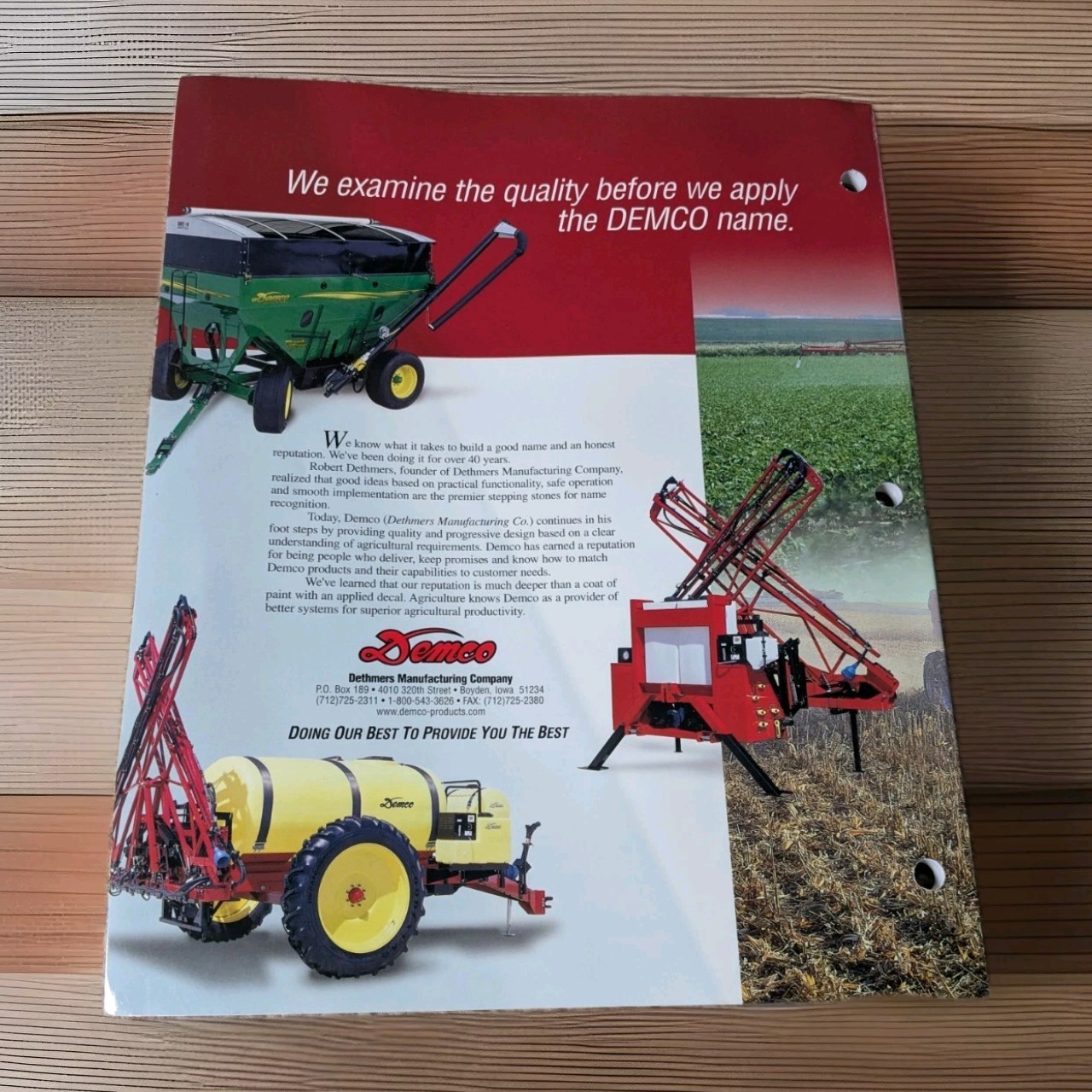 2001 Demco Farm Equipment Catalog
