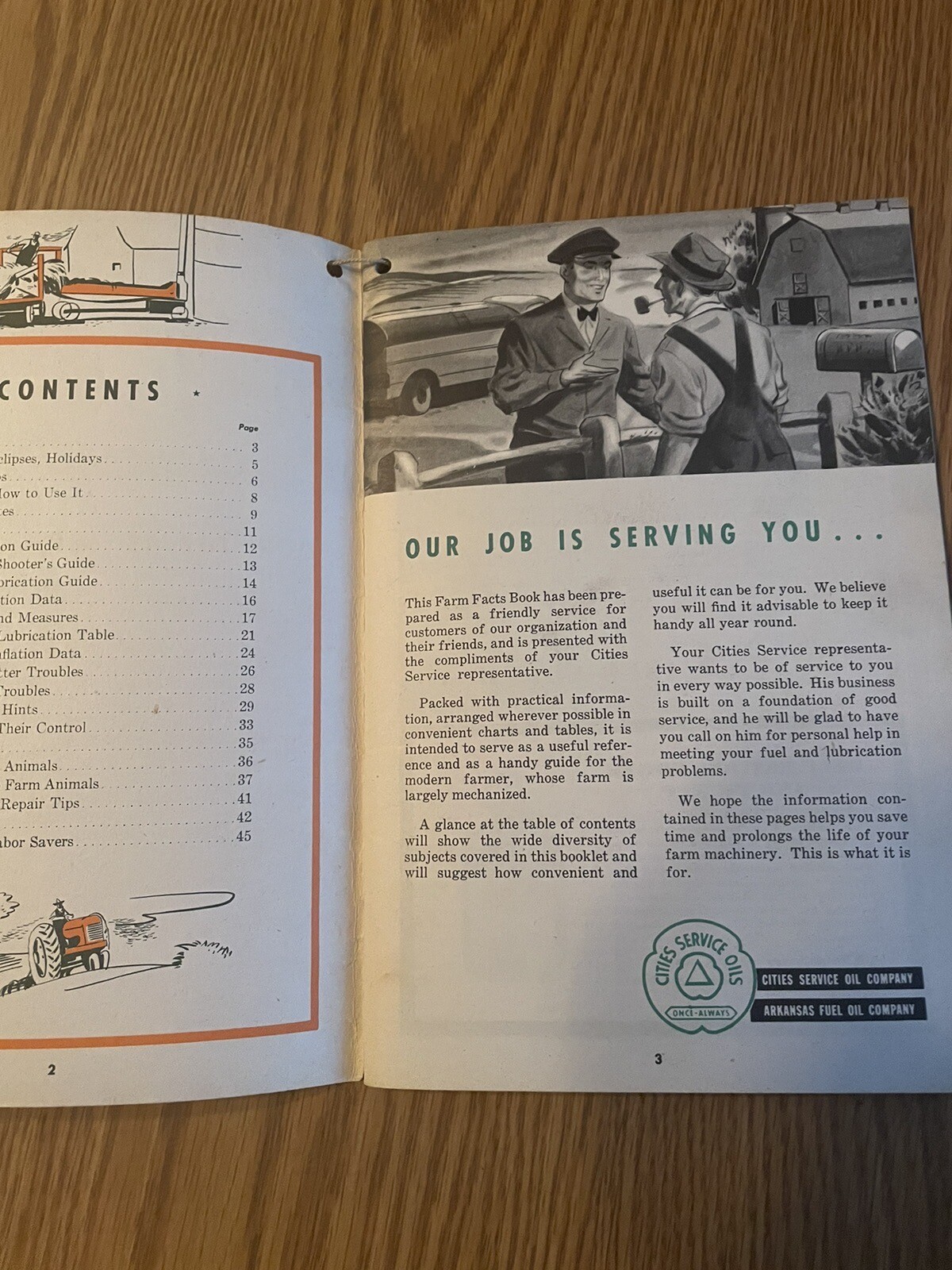 Cities Service Oils Farm Facts Book 1945 Booklet Agriculture