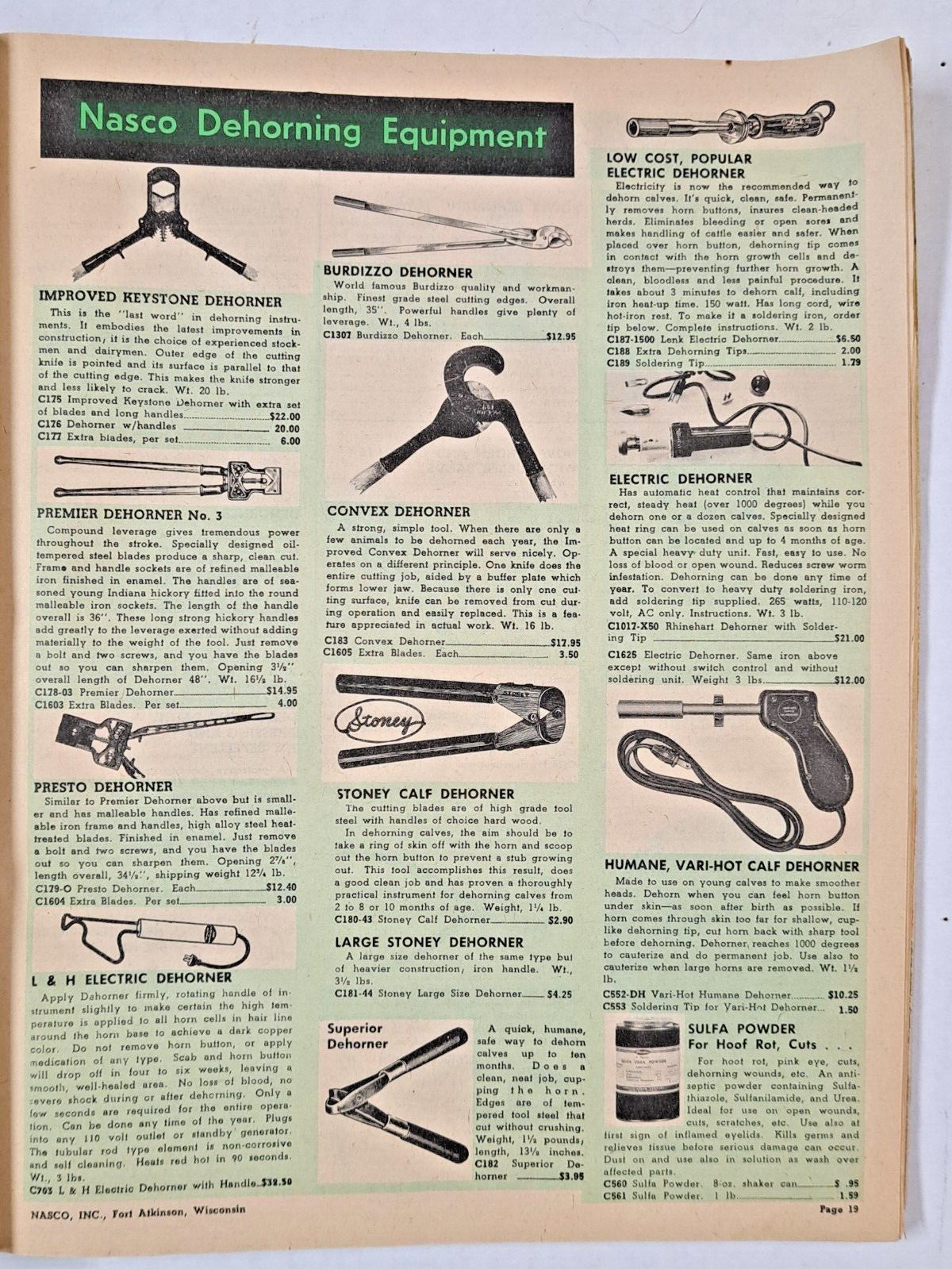 VTG 1962 NASCO Catalog #89 farm, equine, livestock, tools, tractor, implement
