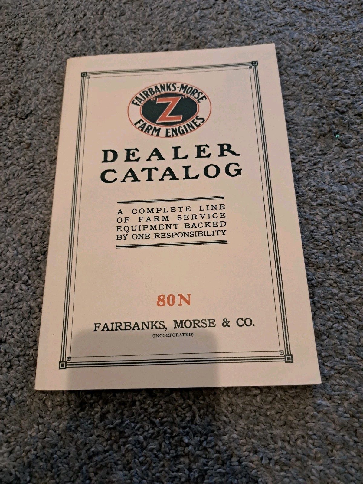 Fairbanks-Morse Farm Engines Dealer Catalog 80N 1919 REPRINT